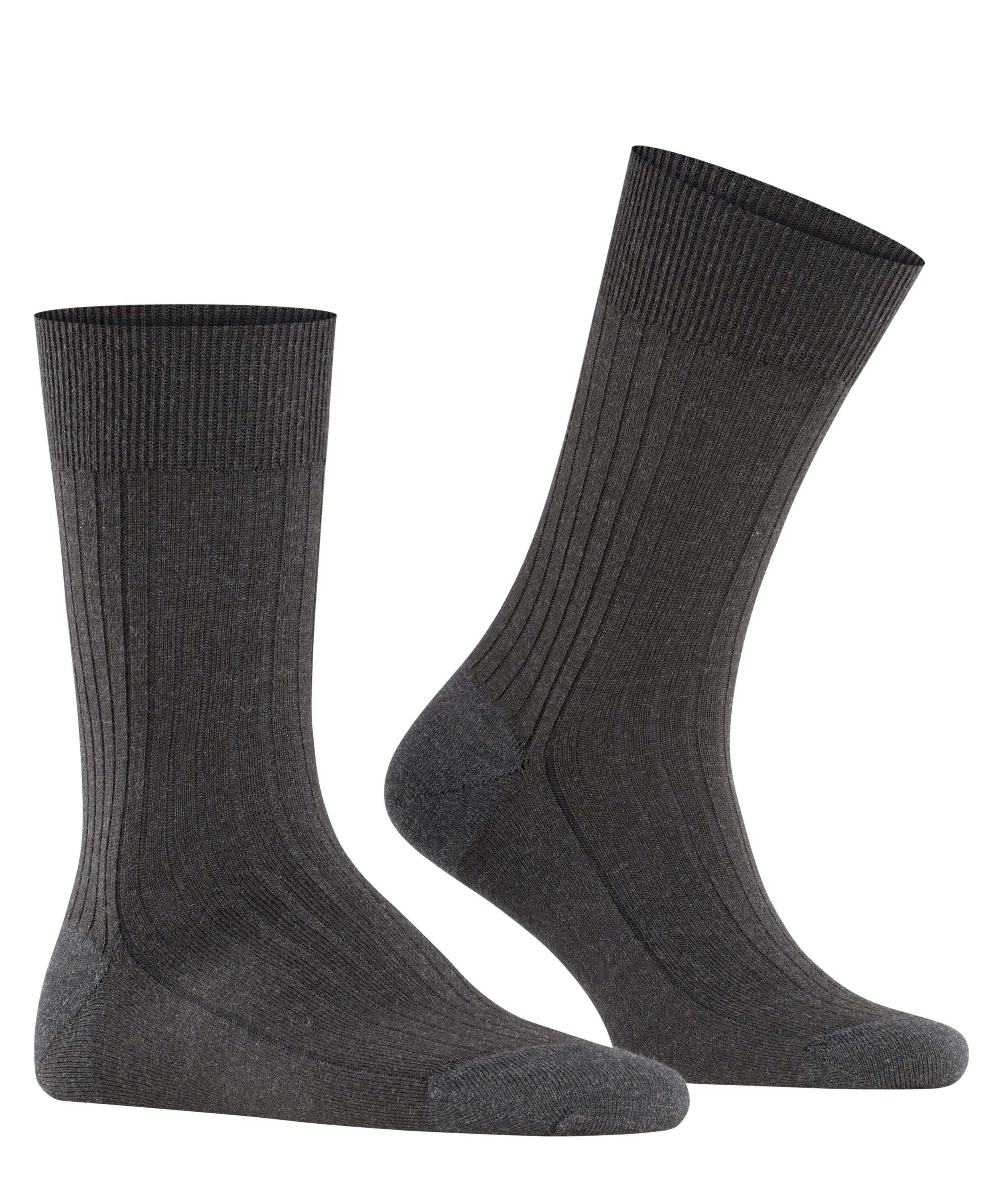 anthra.mel (1-Paar) Socken FALKE (3080) Bristol Pure