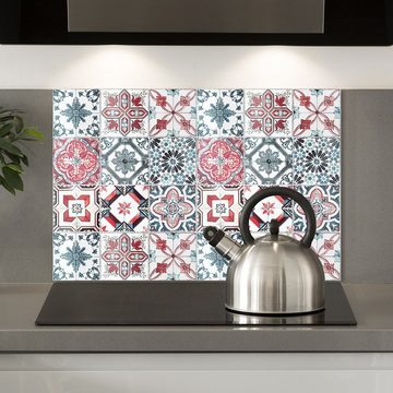 queence Küchenrückwand Portugal Style - Spritzschutz Wandschutz für Herd & Spüle, (1-tlg), 60x40x0,3 cm - Hitzebeständig - Herdspritzschutz - Alu-Dibond