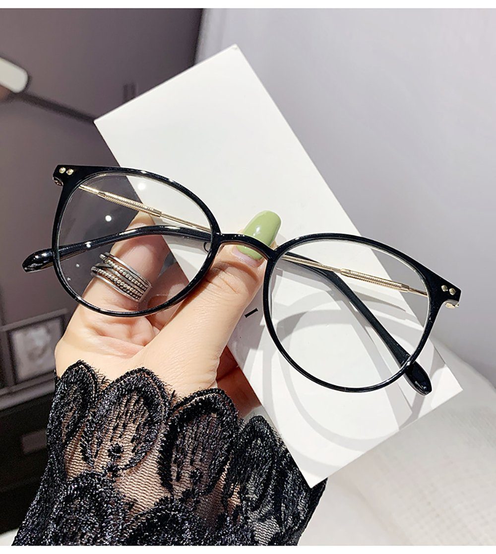 PACIEA Brille Damen Herren Selbsttönend Anti Blaulicht Ultraleicht Mode Rundrahmen