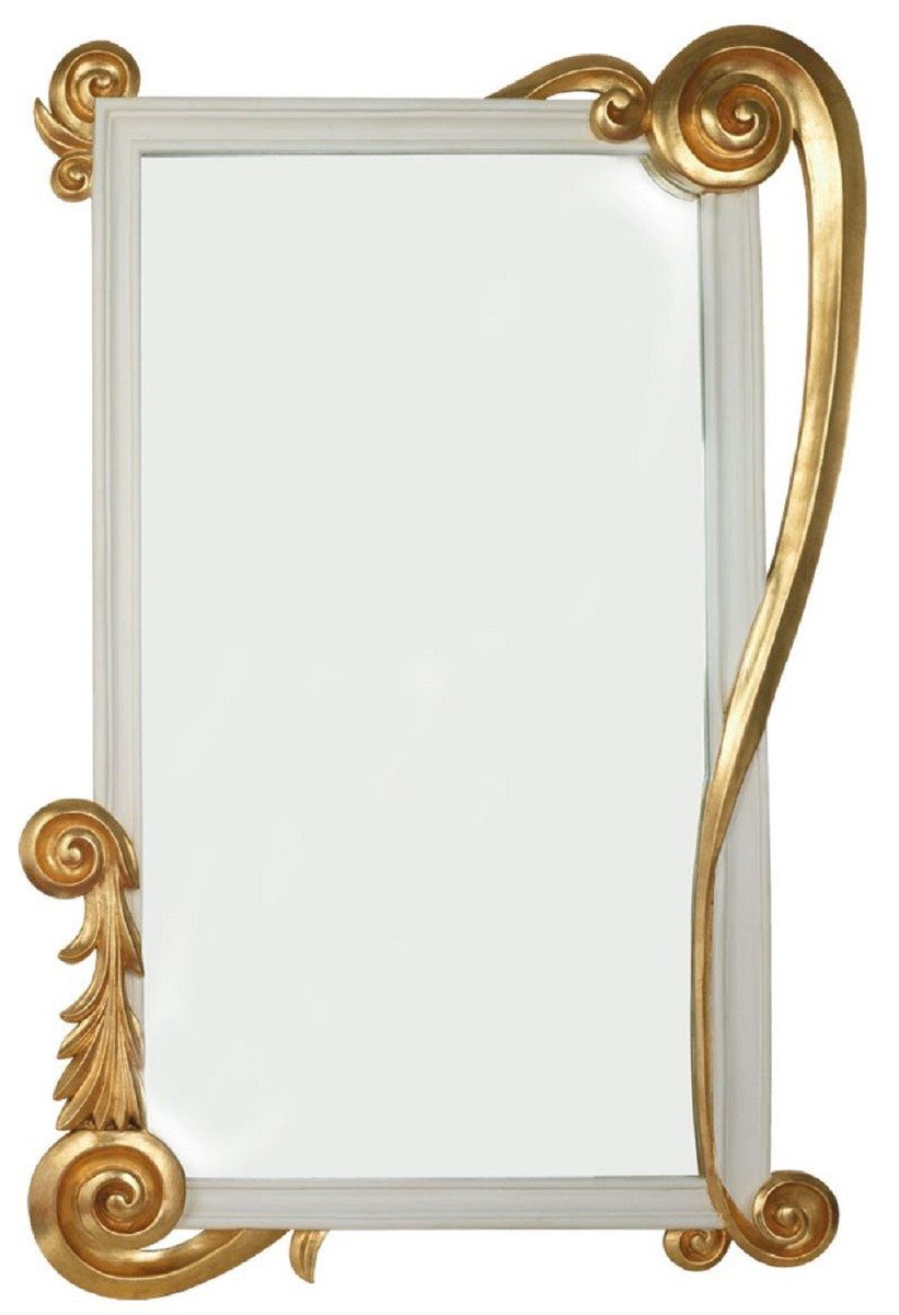 Weiß Luxus in Möbel Qualität Luxus - Barockspiegel Italy - - / Barock Made - Massivholz Spiegel Wandspiegel Gold im Barockstil Casa Handgefertigter Padrino Barock