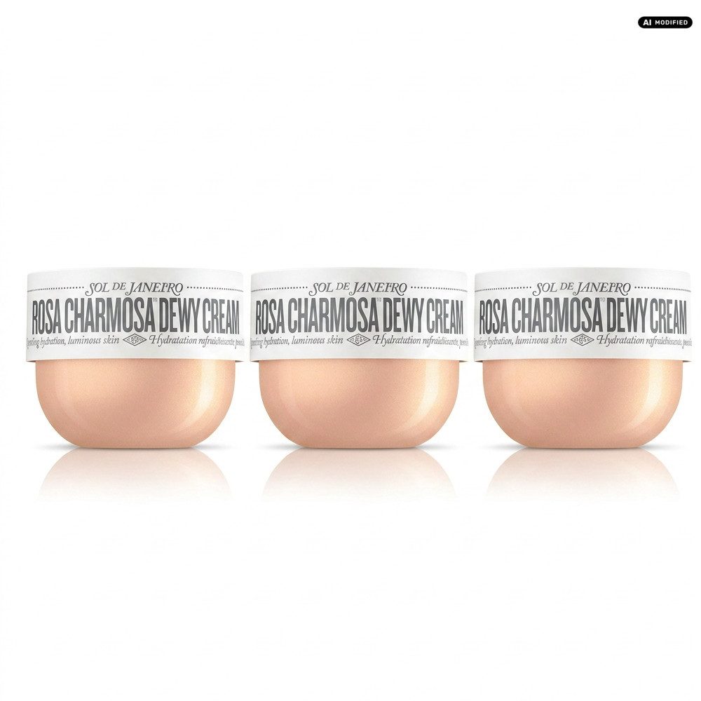 Sol de Janeiro Körpercreme Sol de Janeiro Rosa Charmosa Dewy Cream 3er Set, Vorteilspack mit drei feuchtigkeitsspendenden Körpercremes