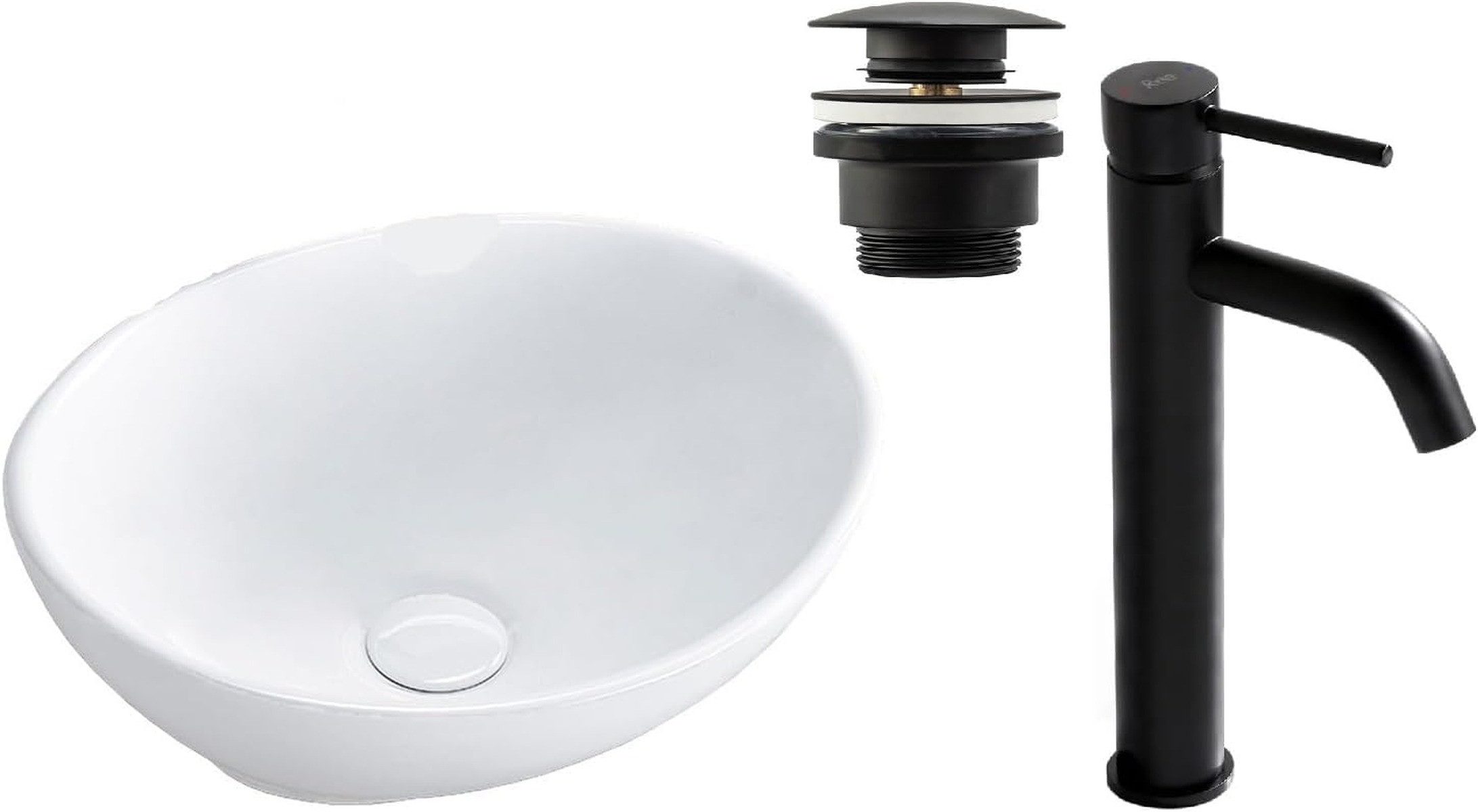 GTM Design Aufsatzwaschbecken Modern Waschbecken ohne Hahnloch Elegant Aufs günstig online kaufen