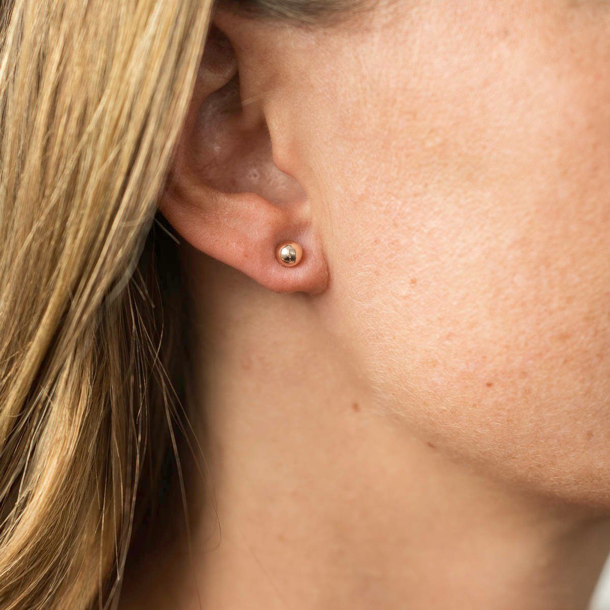 Materia Paar Ohrstecker Kugel Basic Rosegold Ohrringe klein 3-6mm SO-350, S günstig online kaufen