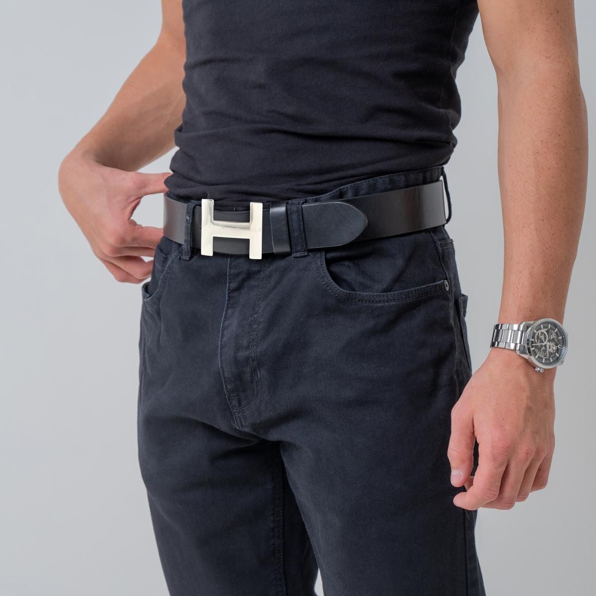 BELTINGER Ledergürtel Designer Gürtel HENRY aus Vollrindleder 4 cm - Eleganter Ledergürtel f (1-St) – Bild 5 von 5