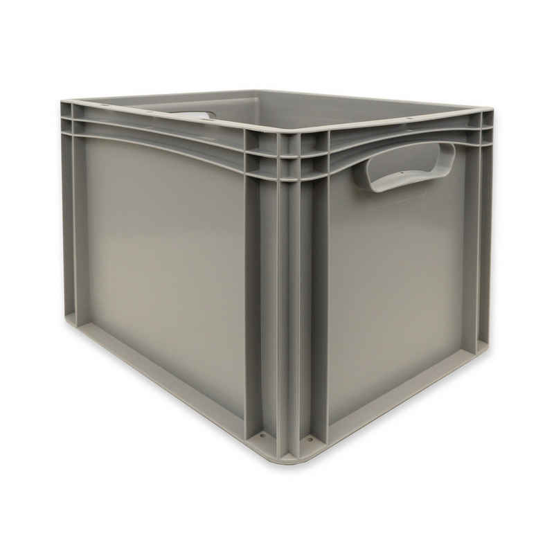 bekuplast Transportbehälter Aufbewahrungsbox 30 Liter grau EuroBox Behälter 40x 30 x 32 cm