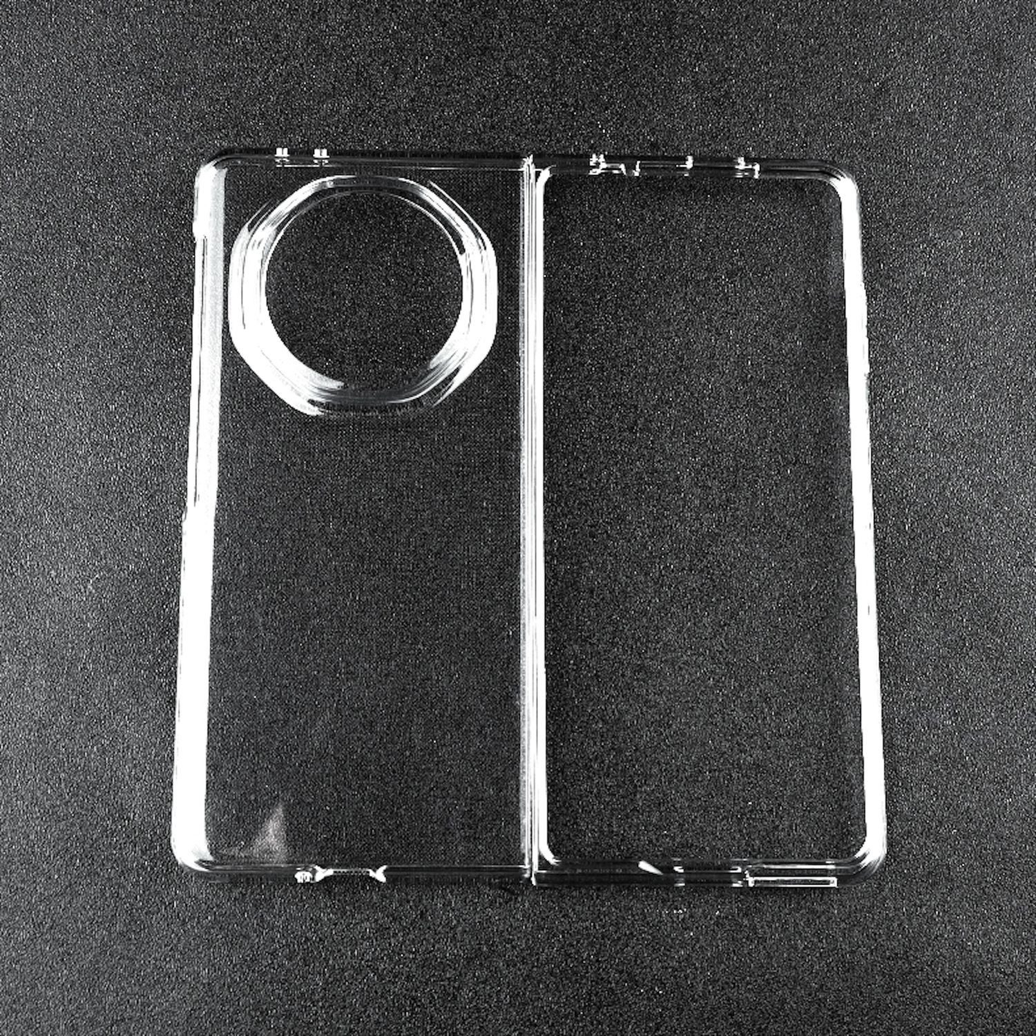 Wigento Handyhülle Für Honor Magic V3 Kunststoff Schutz Transparent Handy Hülle Cover, Kunststoff TPU Handy Schutz Hülle