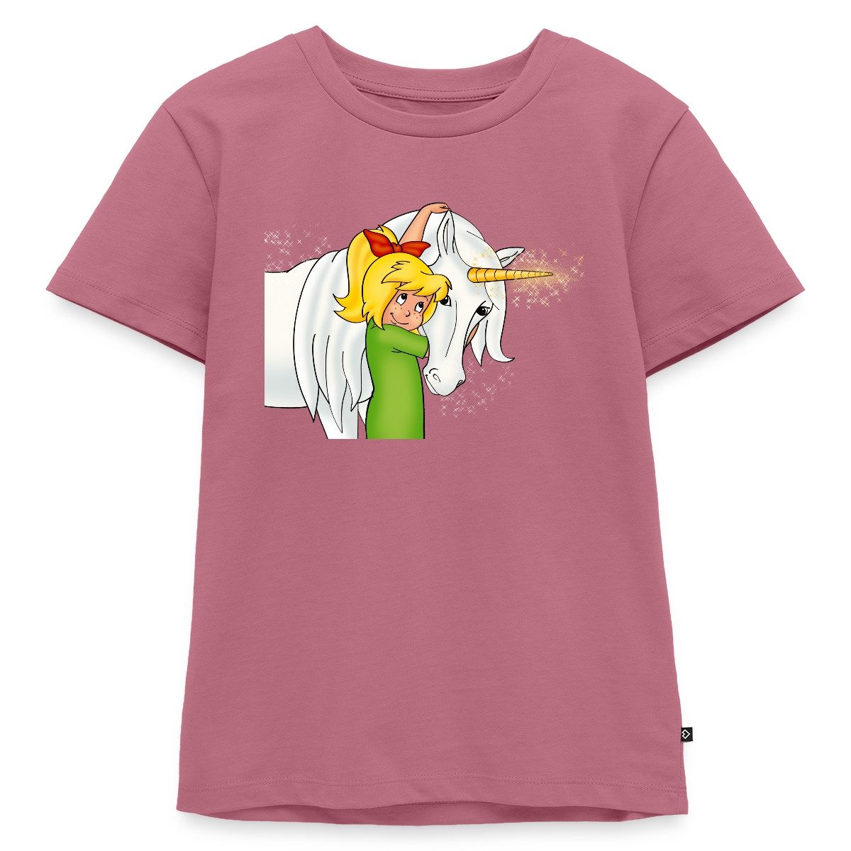 Spreadshirt T-Shirt Bibi Blocksberg Mit Einhorn Goldhörnchen Kinder Premium T-Shirt (1-tlg)