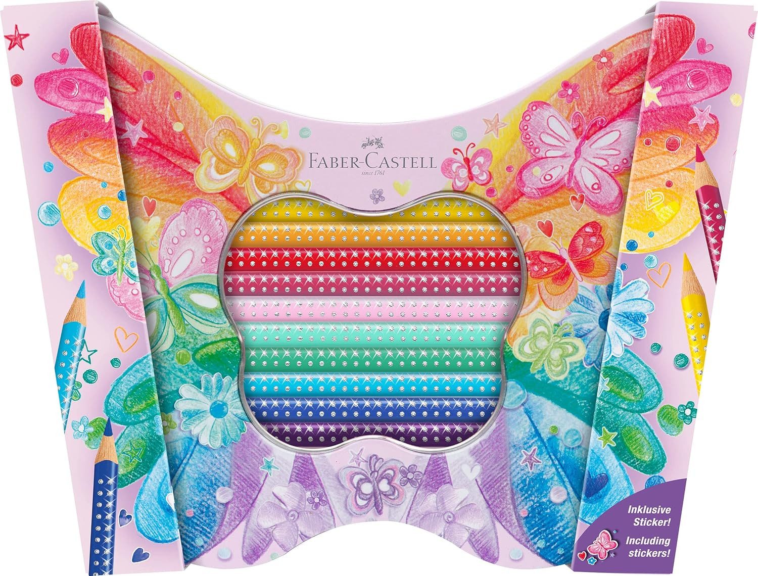 Faber-Castell Buntstift Faber-Castell Schmetterling Buntstifte Geschenkset, 20 Farben