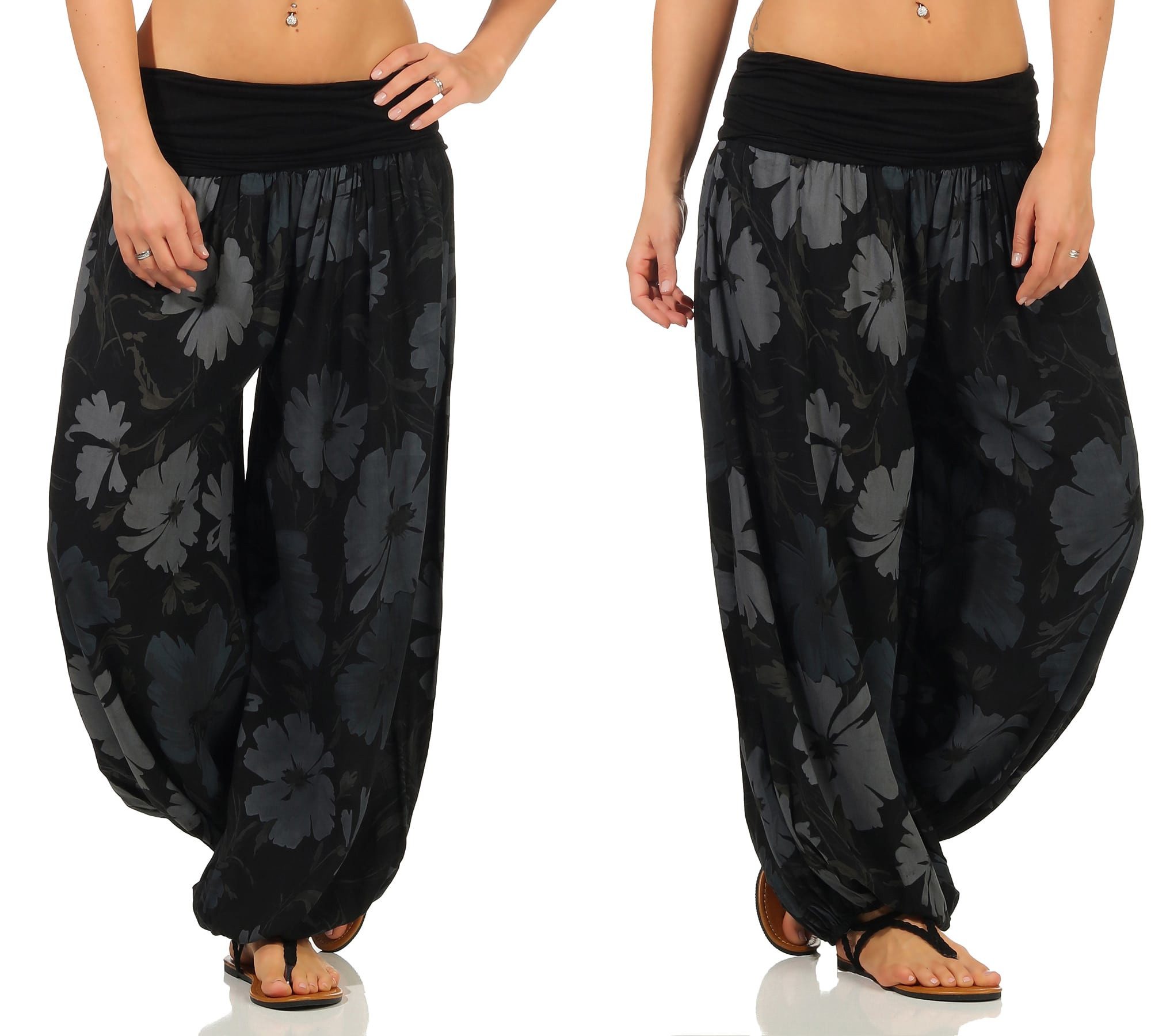 OriginalYou Haremshose Sommerhose luftig & leichte Pumphose für Damen mit elastischem Bund, sommerliches Design