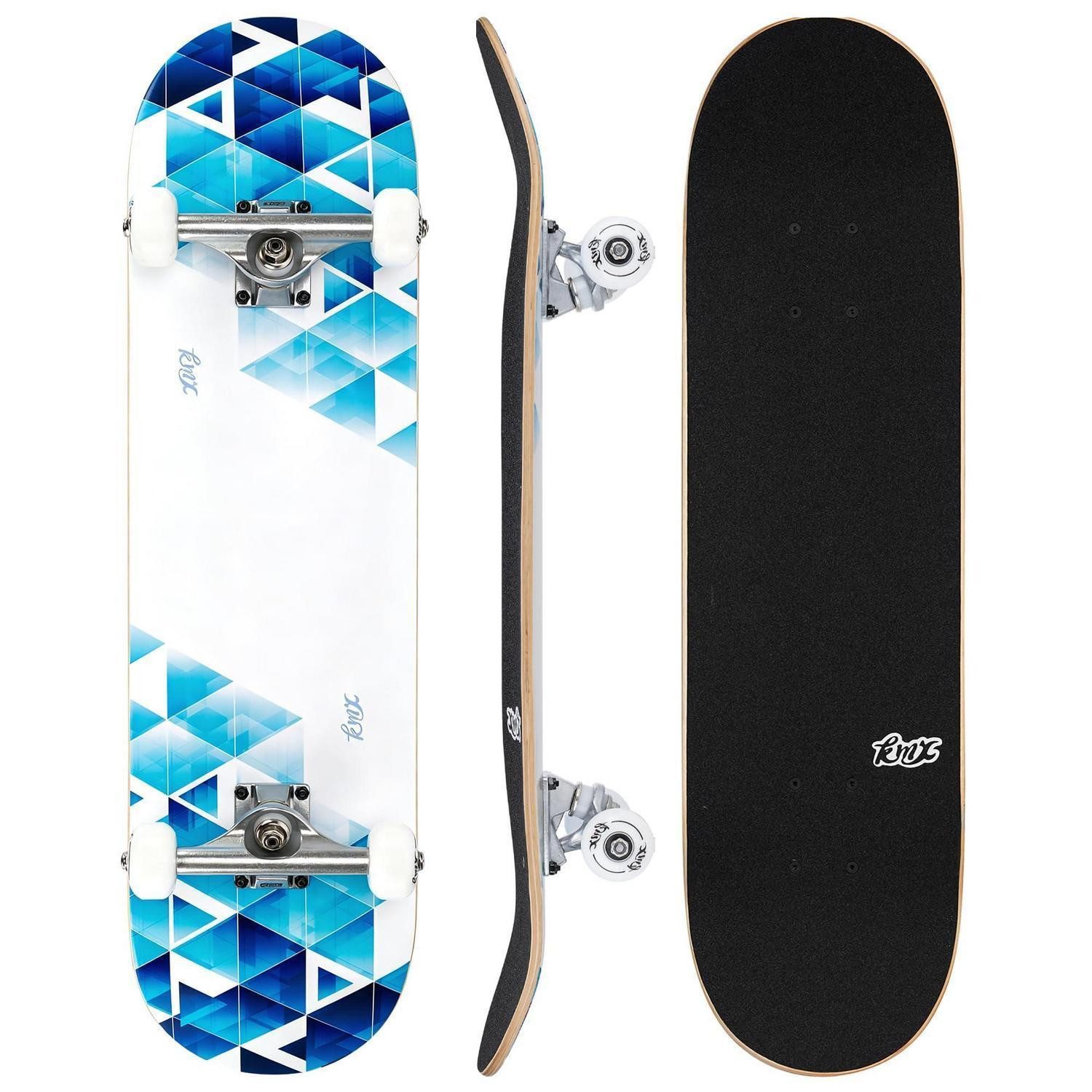LuxusKollektion Skateboard Skateboard 31 Zoll Geometrie Blau (1-St)