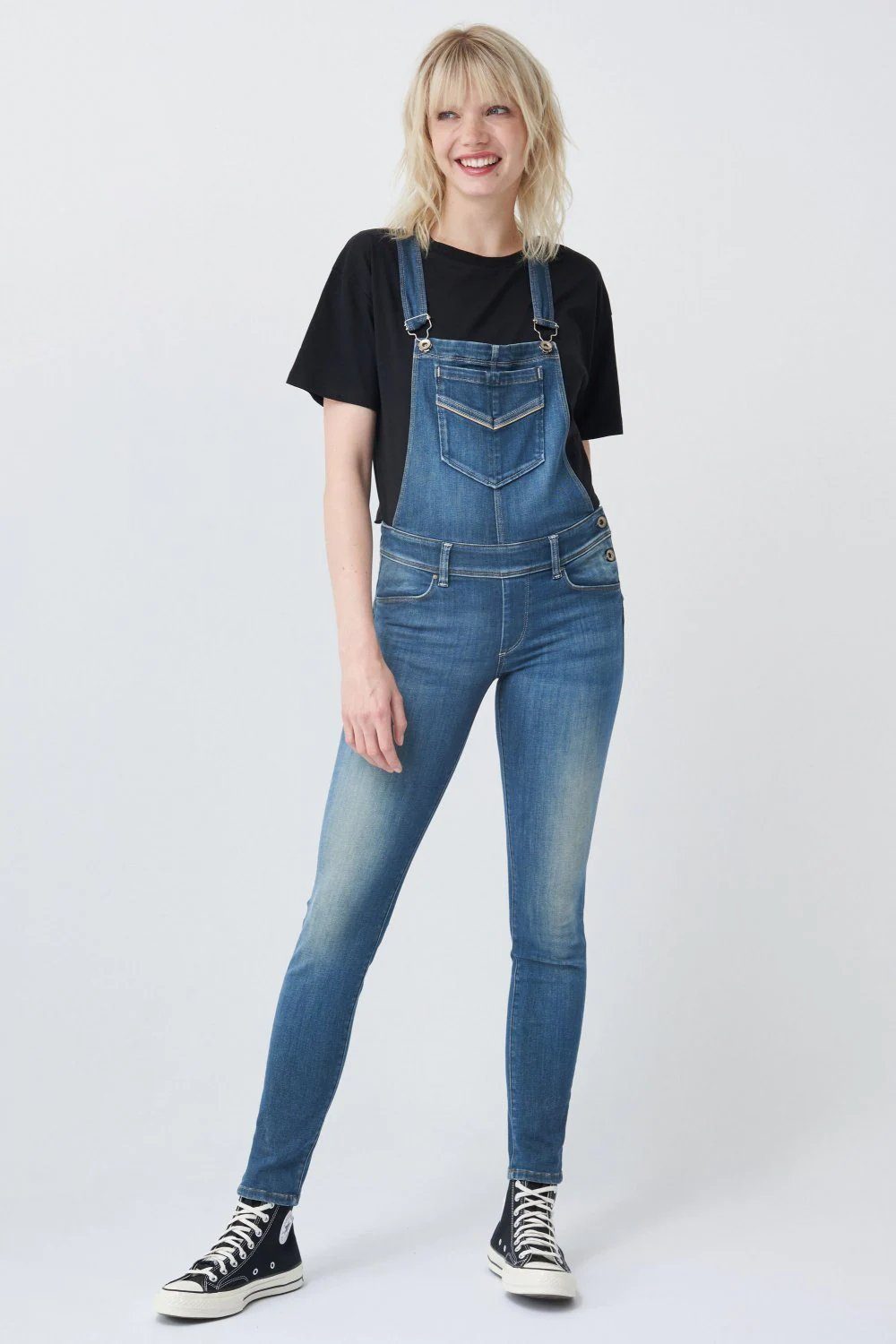 Salsa Stretch-Jeans SALSA JEANS WONDER PUSH UP OVERALL light blue 125524.8503