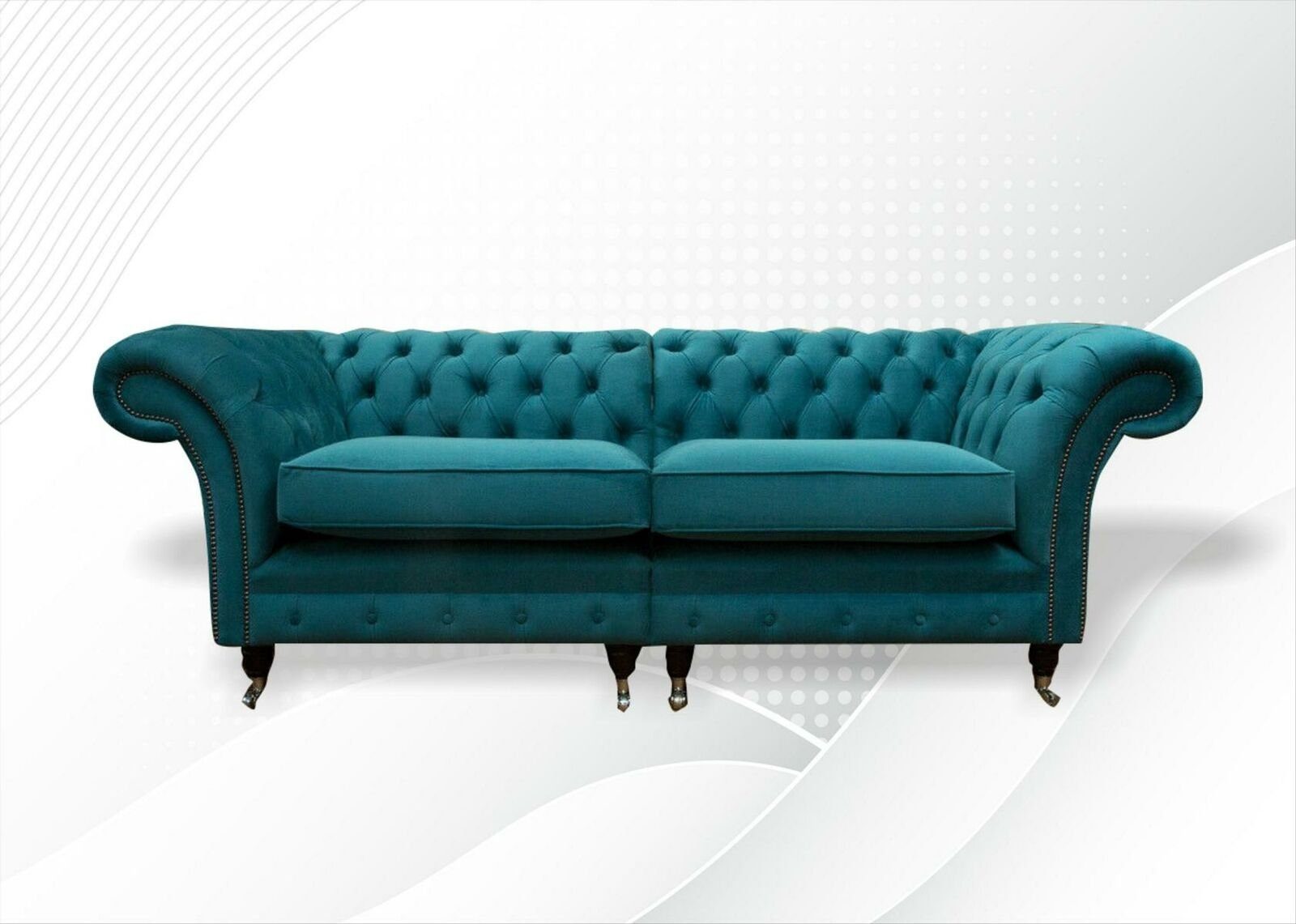 JVmoebel Chesterfield-Sofa in 3-Sitzer Luxus Polstermöbel Europe Neu, 3-er Made Chesterfield Türkis