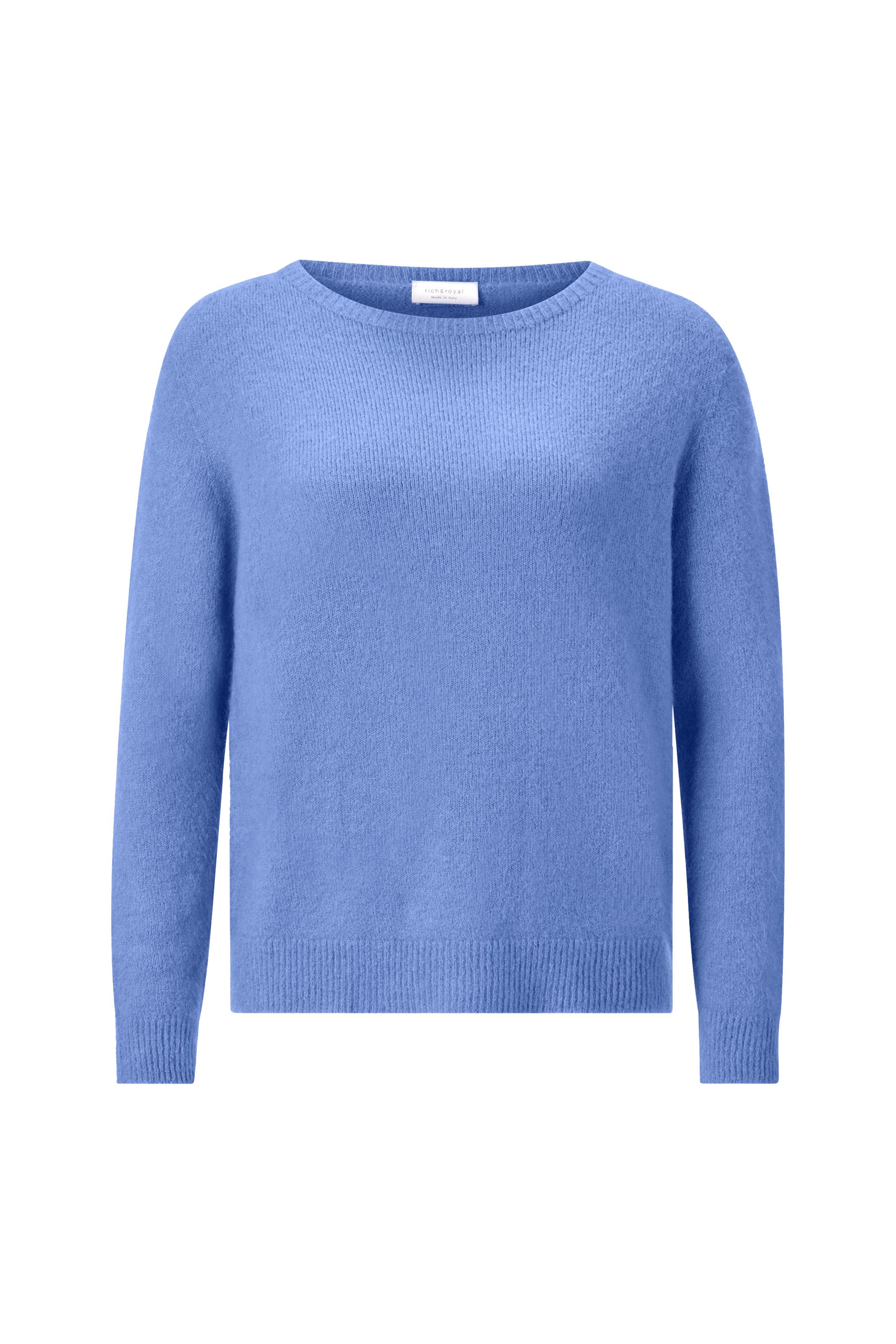 RICHROYAL Rundhalspullover in flauschiger Qualität günstig online kaufen