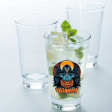 GRAVURZEILE Glas Wasserglas mit UV-Druck - Reaper Design, Glas
