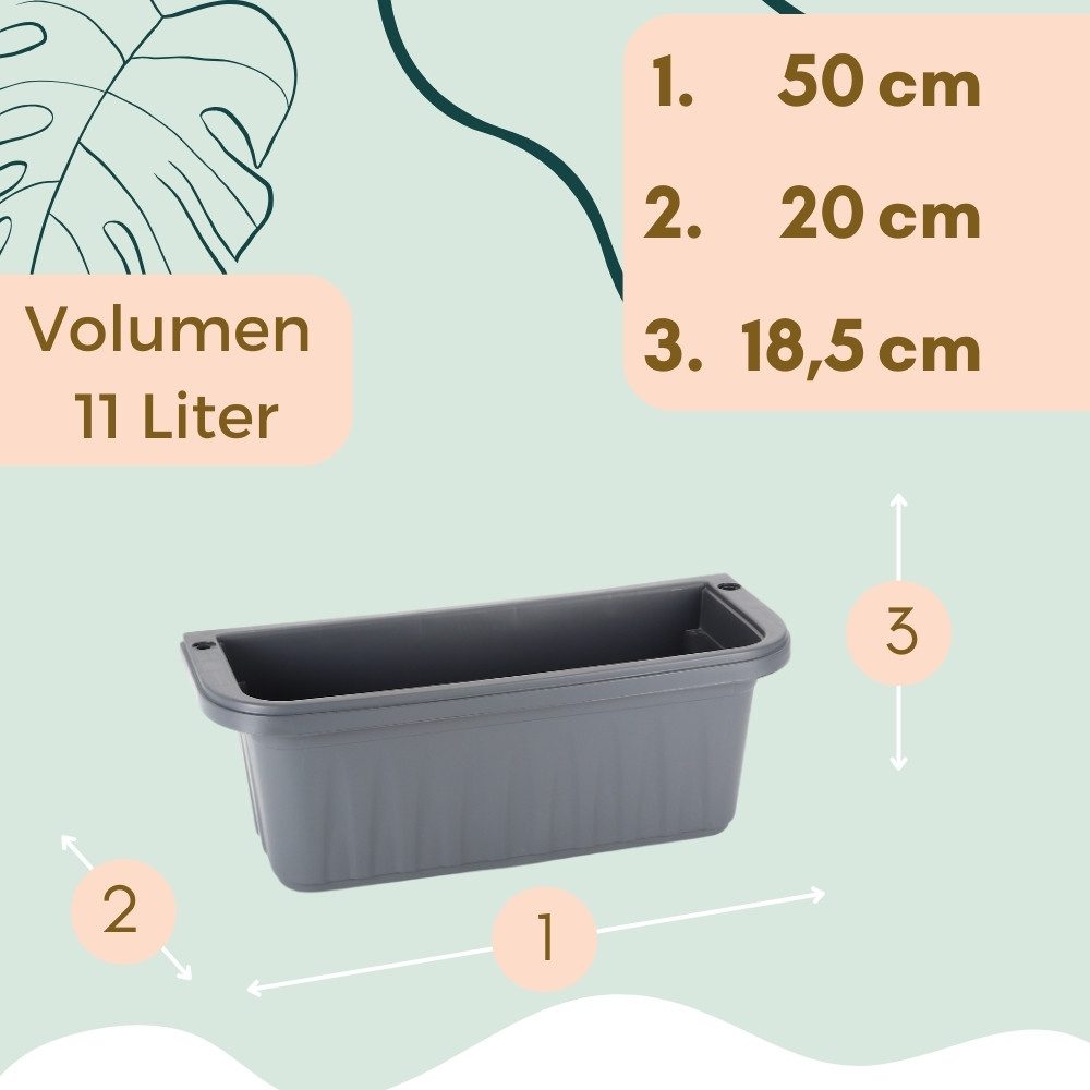 GarPet Balkonkasten Blumenkasten Balkonkasten mit Halterung günstig online kaufen