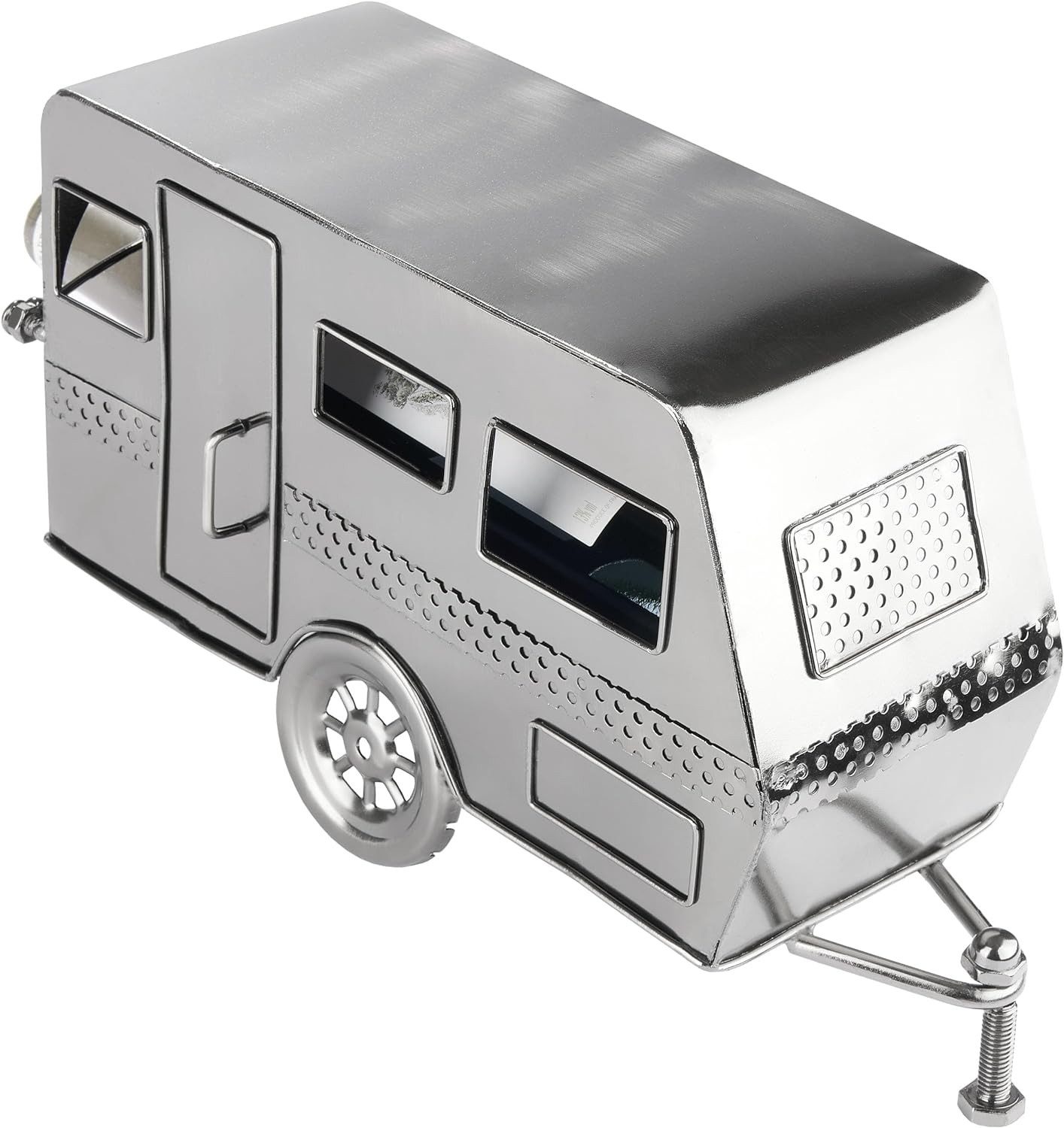 BRUBAKER Weinflaschenhalter Wohnwagen - Metall Flaschenhalter Camping - Wein Geschenk für Camper, (1-St., inklusive Grußkarte), Flaschenständer Dekoration – Bild 4 von 5