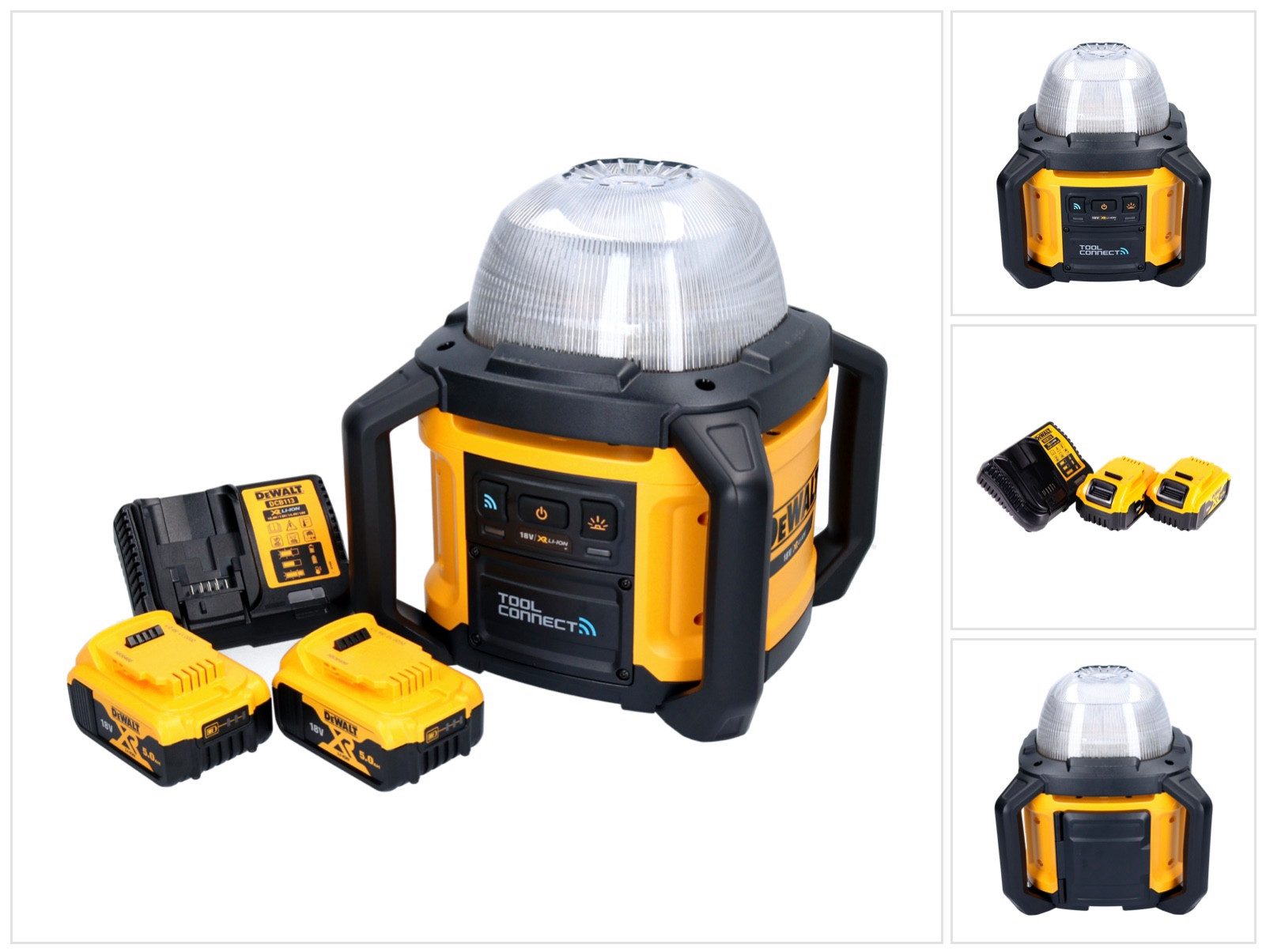 DeWalt Baustrahler DCL 074 P2 Akku Baustellenstrahler Strahler 18 V 5000 lm 4000 Kelvin