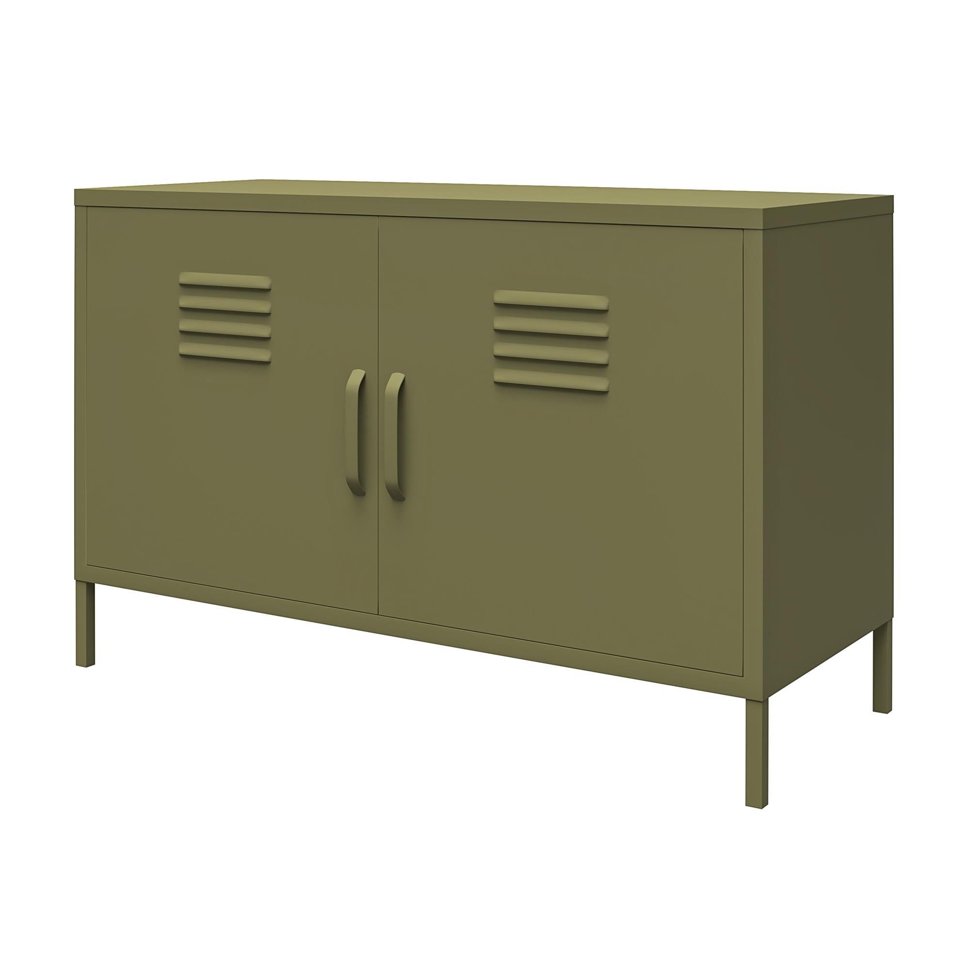 loft24 Sideboard Bradford, Spint Schrank aus Metalll mit 2 Türen