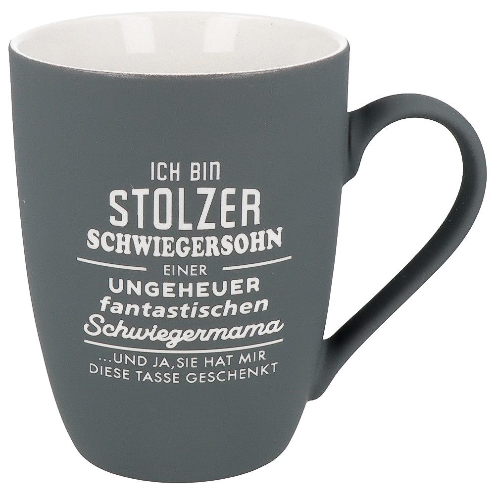 Tasse SOFT-TOUCH-Tasse mit Gravur, Geschenk für die Schwiegereltern