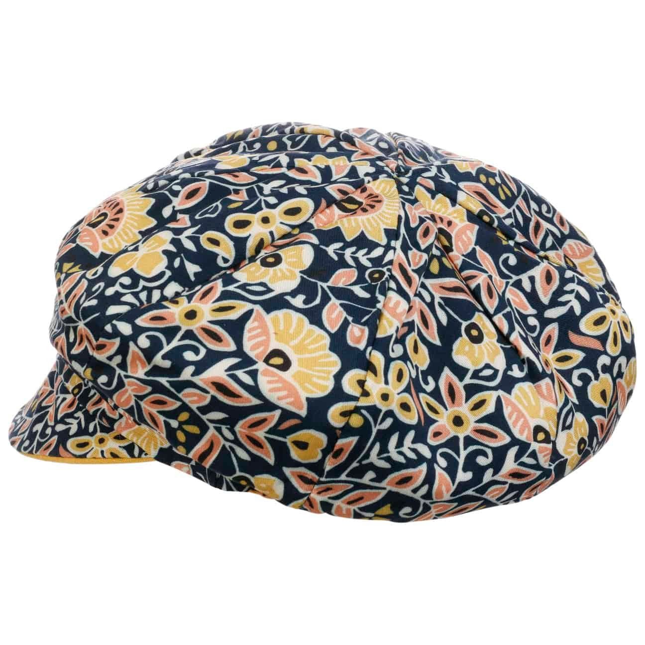Lipodo Ballonmütze (1-St) Damencap Made Italy in blau-gelb Schirm, mit