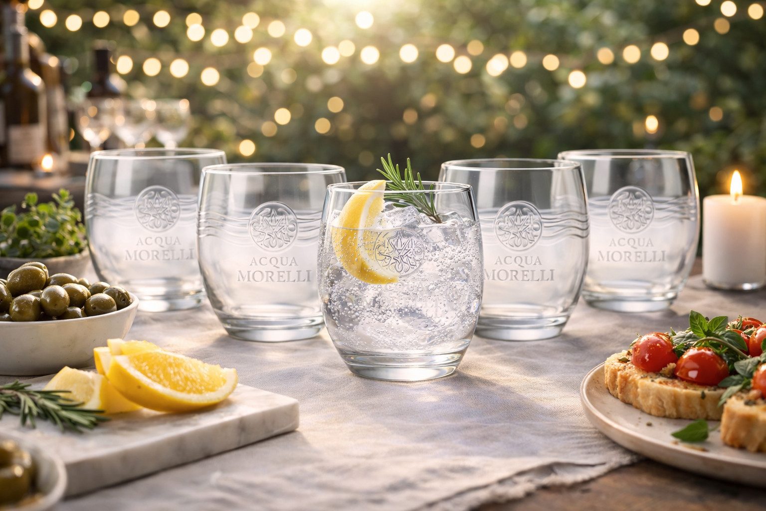 Mixcompany Glas Acqua Morelli 6er-Set Glas Klar – 6× Wasserglas Tumbler, Reliefglas