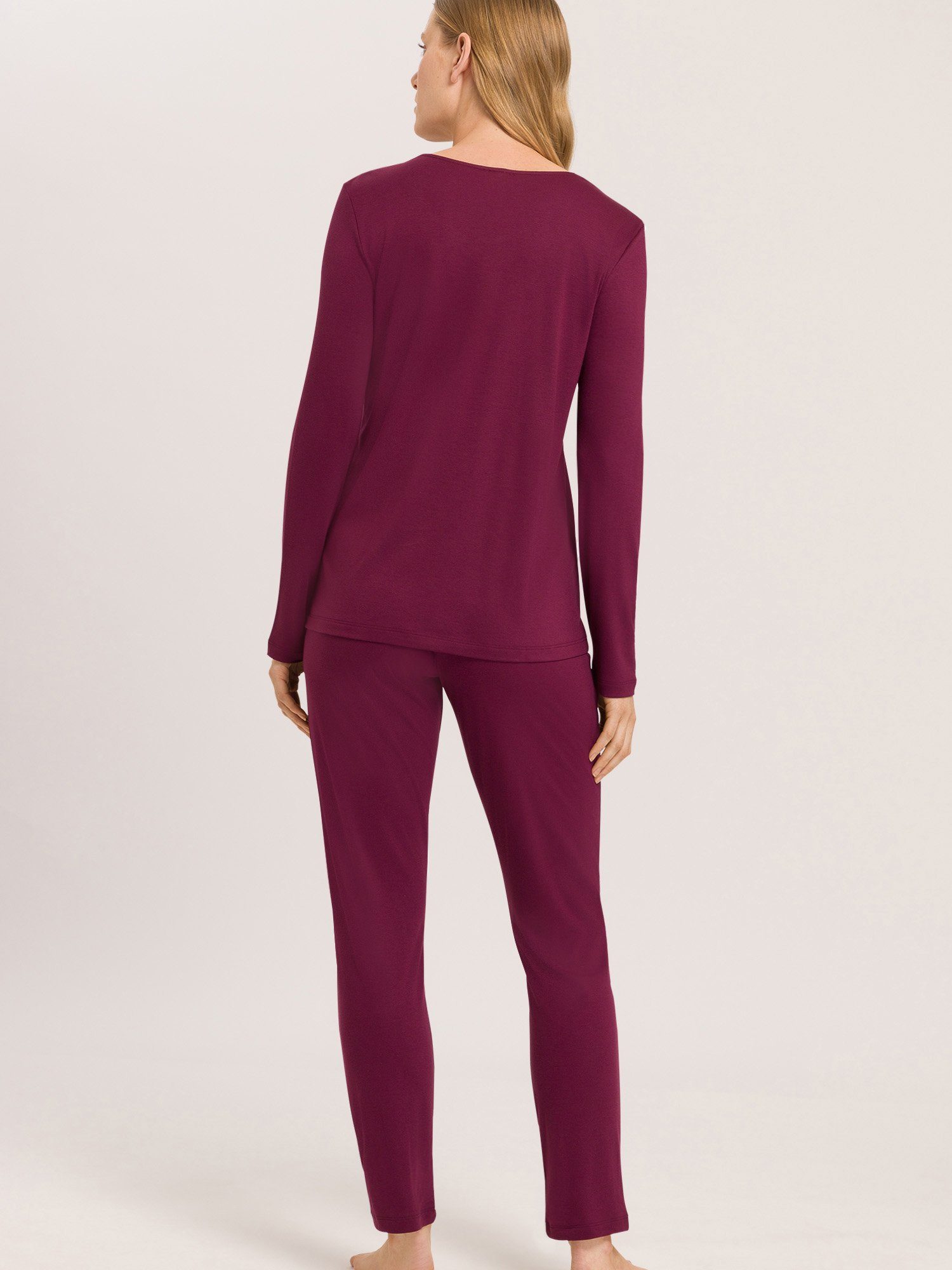 Hanro Pyjama Joela ruby wine