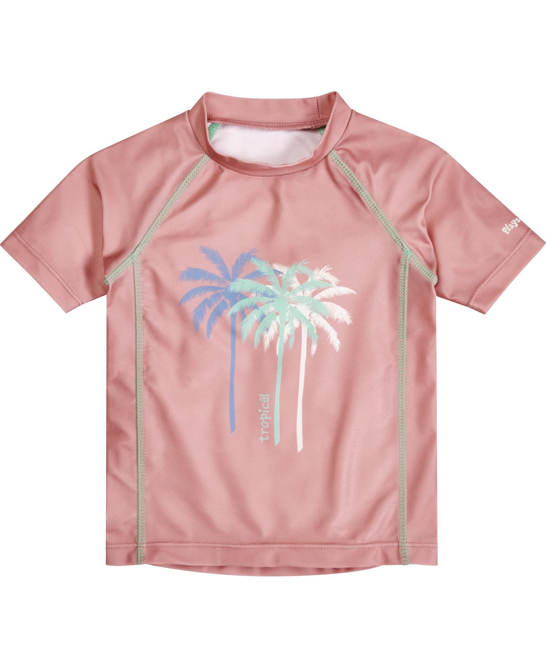 Badeanzug UV-Schutz Shirt 1/2-Arm Palmen