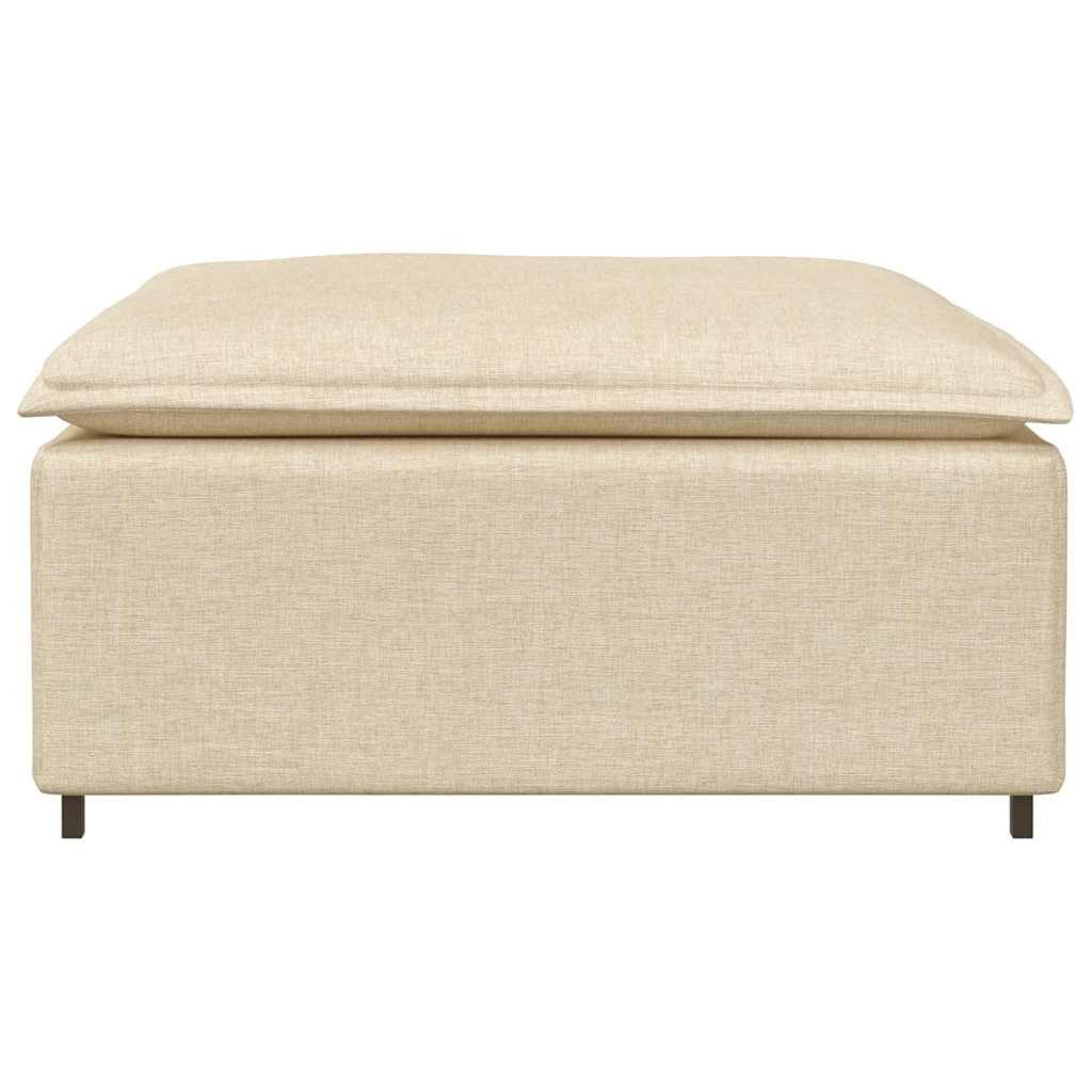 vidaXL Sofaelement Modulares Sofa-Fußhocker-Modul Creme 100x100x48 günstig online kaufen