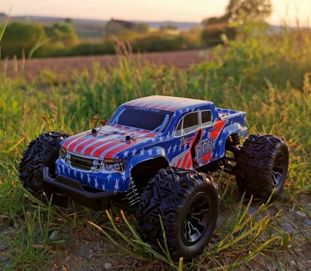 BruKa RC-Auto RC 2,4 Ghz. Monster Truck US STRIKER Ferngesteuertes Auto