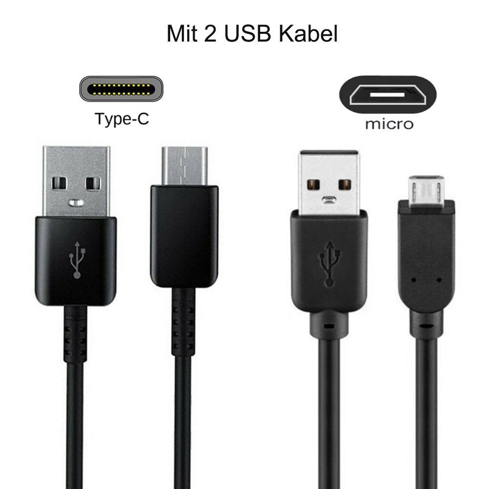 neue dawn »USB C Ladegerät mit 2 Ladekabel für Samsung Galaxy A40  Schnellladegerät Ladeadapter Typ C Netzteil« USB-Ladegerät