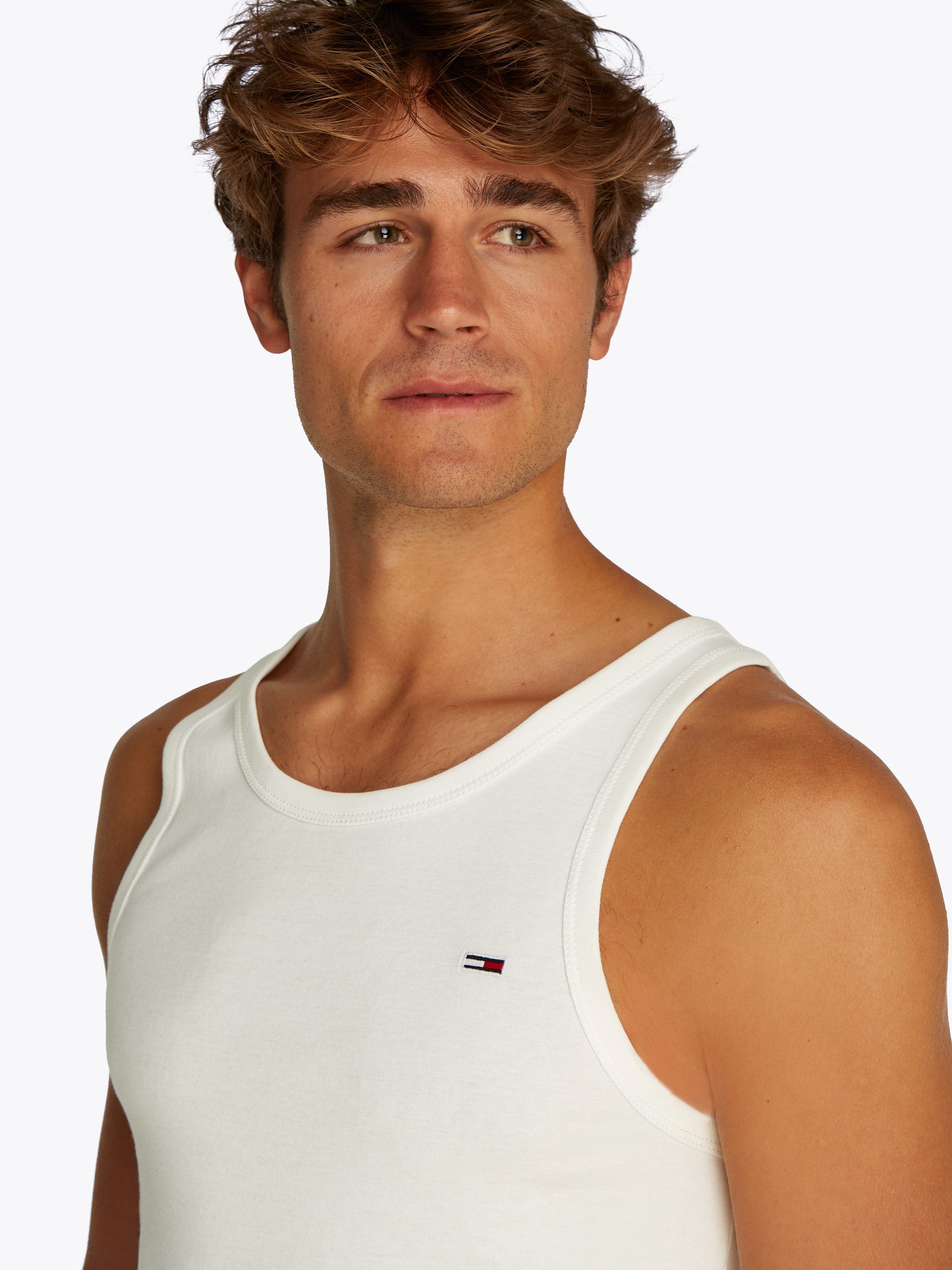 Tommy Jeans Tanktop TJM XSLIM 2PCK RIB TANK EXT (Packung, 2-tlg., 2er) mit gerippter Struktur