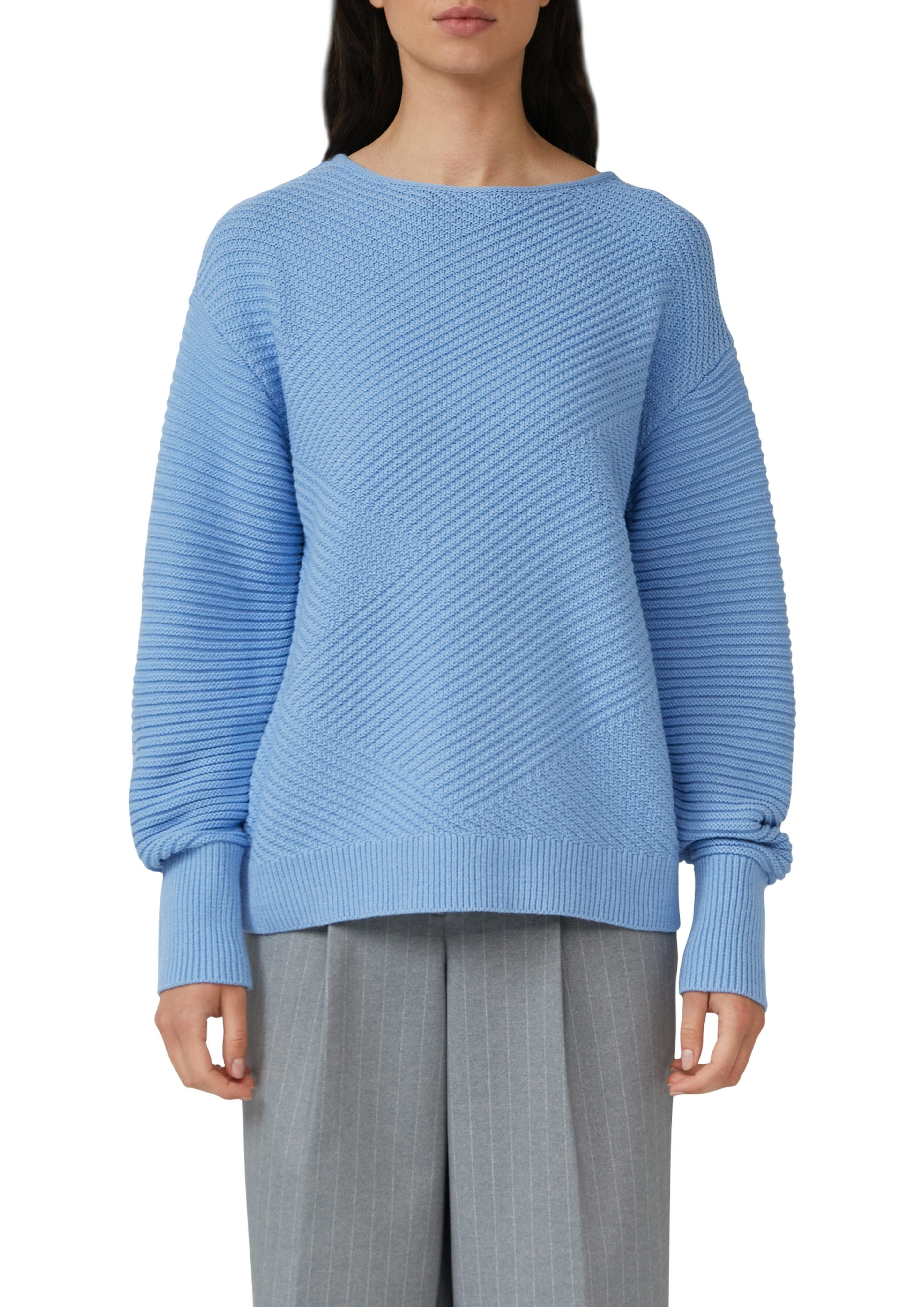 s.Oliver Strickpullover mit Strick-Muster und Rundhals günstig online kaufen