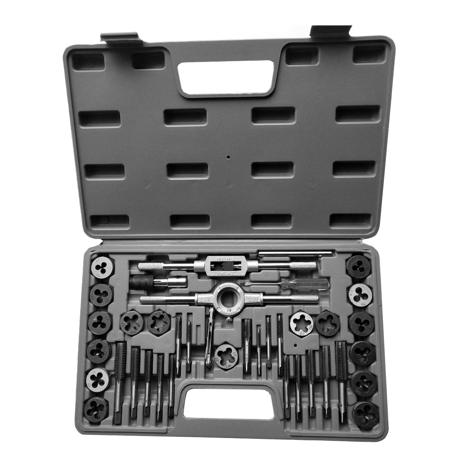 MODFU Gewindeschneider 40-teiliges Gewindeschneidsatz Set Gewindebohrerset, Gewindebohrer Інструмент, 1-tlg., 40-TLG, für DIY Reparaturen, Maschinenreparaturen und Teilebearbeitung