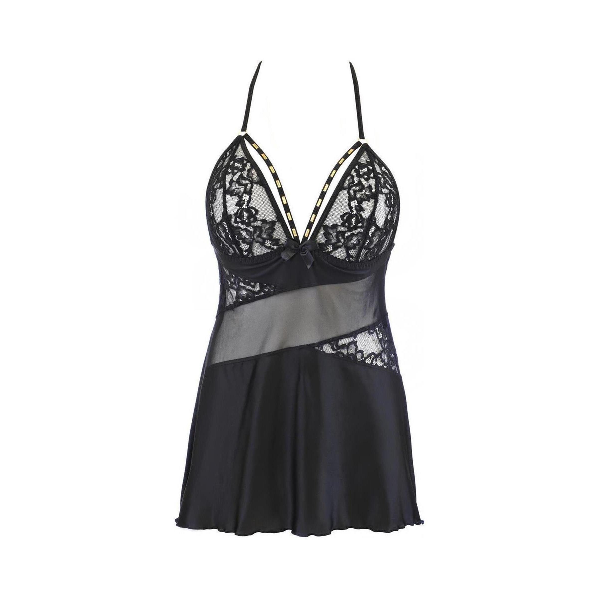 Axami Negligé V-10479 babydoll & string black - (L,M,S,XL)