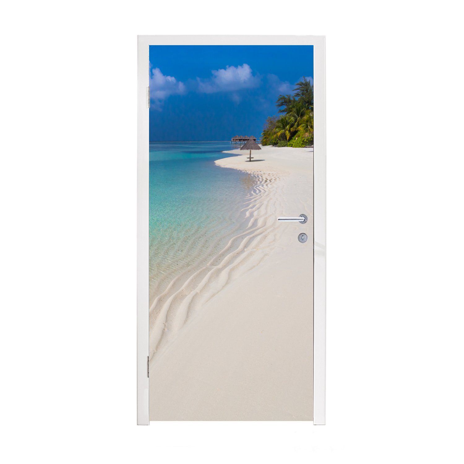 MuchoWow Türtapete Meer - Strand - Sommer, Matt, bedruckt, (1 St), Fototapete für Tür, Türaufkleber, 75x205 cm | Türtapeten