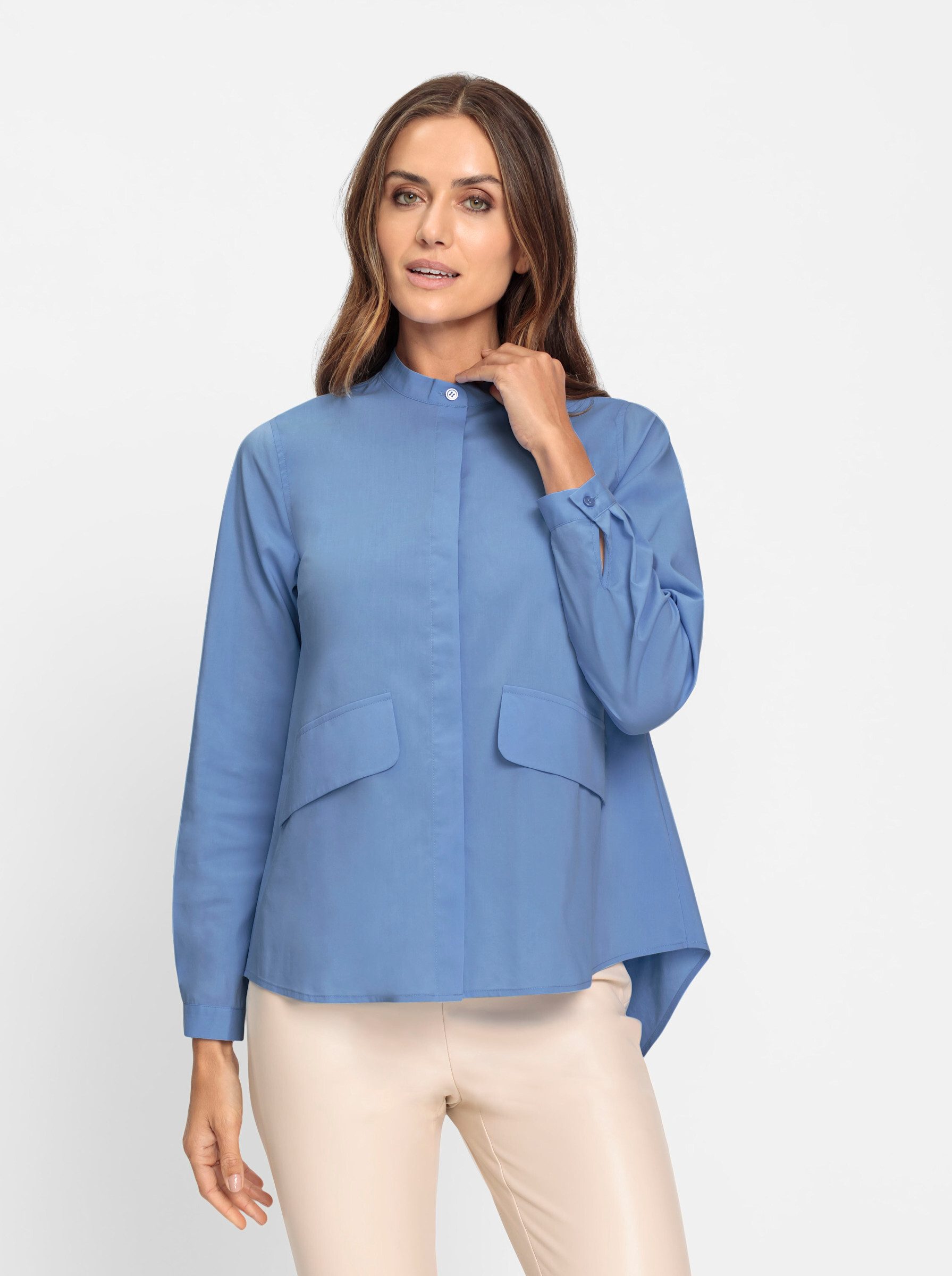 Klassische Bluse Langarm-Bluse