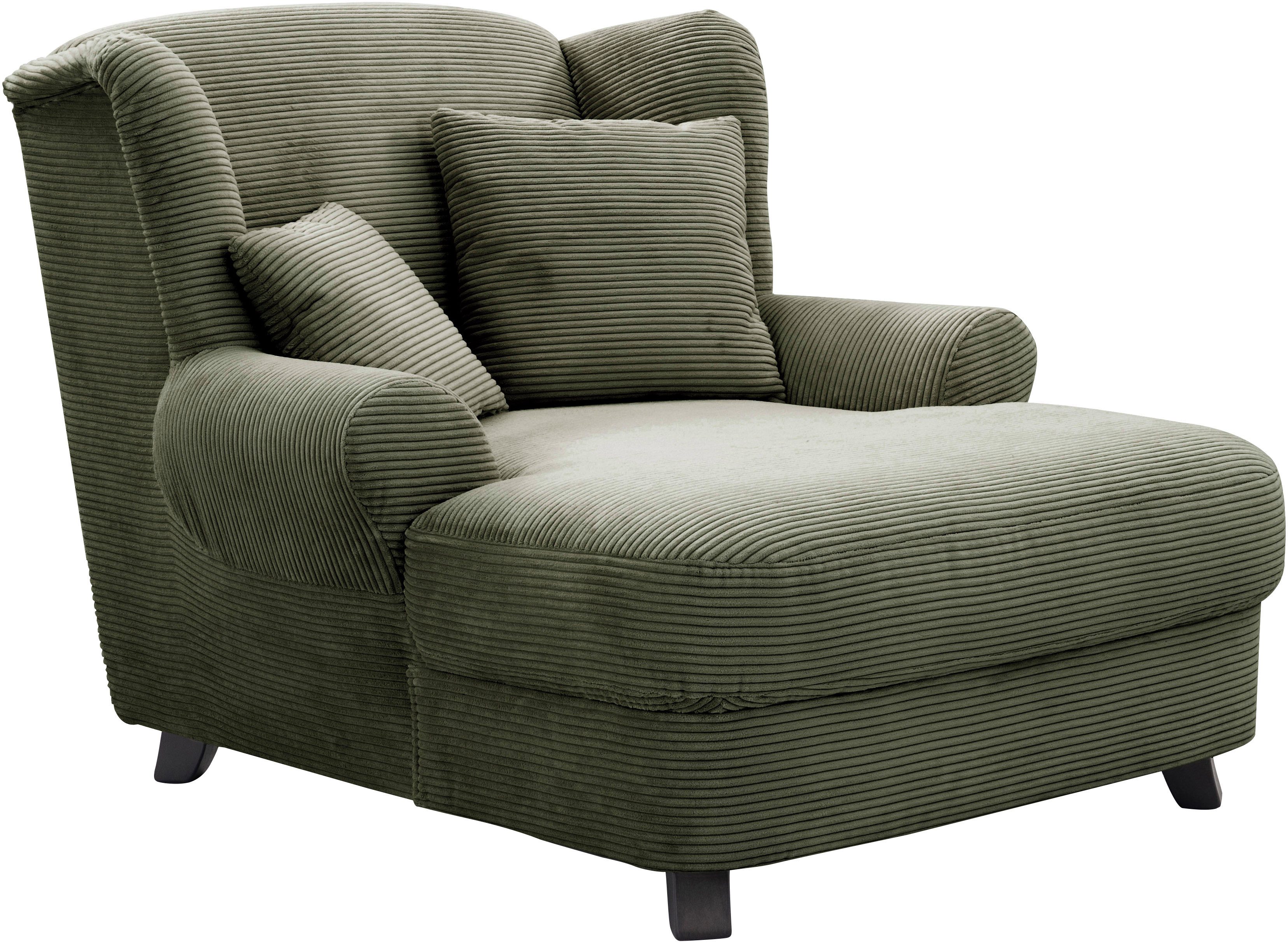 Home affaire XXL-Sessel Oase, B: 120 cm, Sitzhöhe: 50 cm - OTTO. Verlässliche Qualität., mit 2 Zierkissen & Massivholzfüße