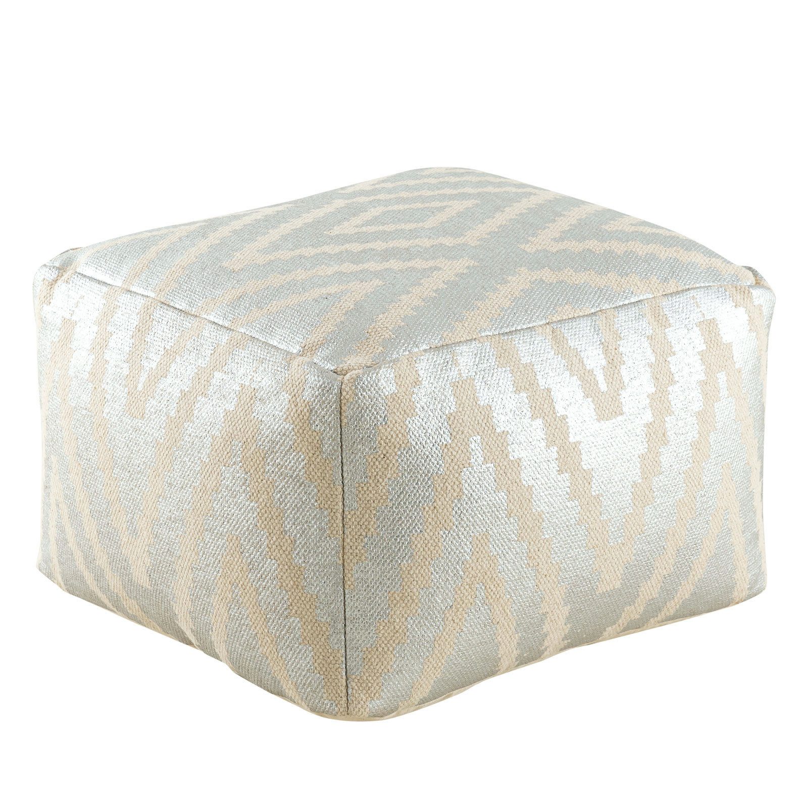 Amagohome Bodenkissen Kelim Sitzwürfel 50x50 H35cm Pouf Fußhocker Sitzhocker Bodenkissen Fuß