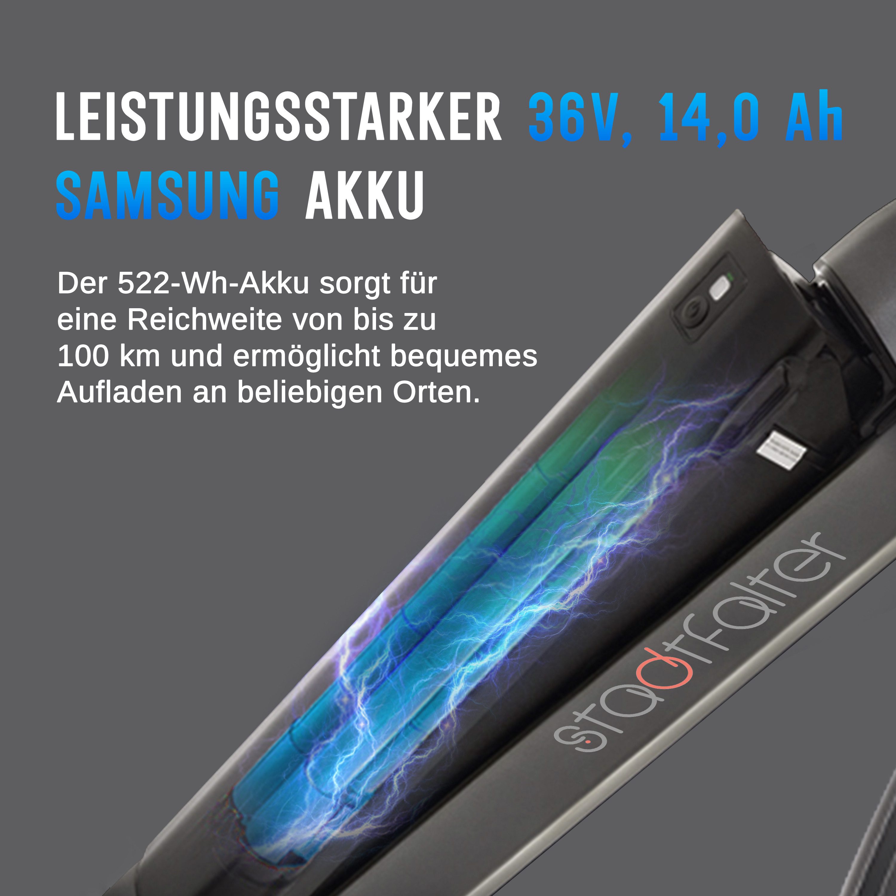 AsVIVA E-Bike Faltrad B13 20 Zoll Klapprad, 6 Gang Shimano Tourney Tourney Schaltwerk, Kettenschaltung, Heckmotor, 504 Wh, (Inkl. Samsung-Akku-Ladegerät, Schloss, Montagewerkzeug (95% vormontiert), 36 V / 14 Ah Samsung Akku, Heckmotor bis 25 km/h, sehr tiefer Einstieg