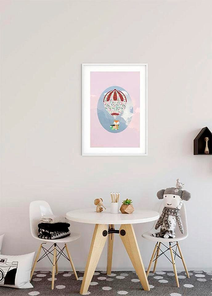 Komar Poster Kinderzimmer, Figuren Balloon St), Wohnzimmer Rose, (1 Schlafzimmer, Happy