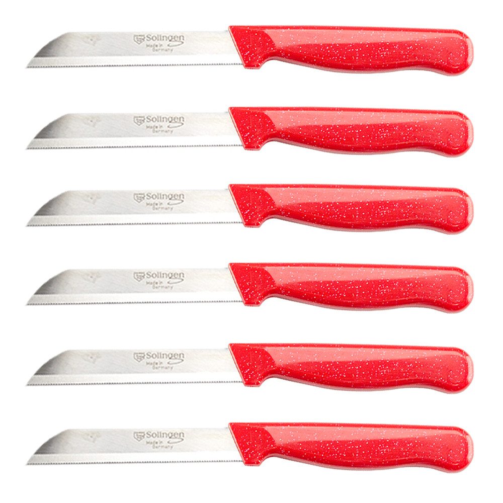 Visaggio Фруктовий ніж Solingen Allzweckmesser Schälmesser Овочеві ножі Küchenmesser, Wellenschliff Solingen Ножі, Flitter Optik, Edelstahl (rostfrei)