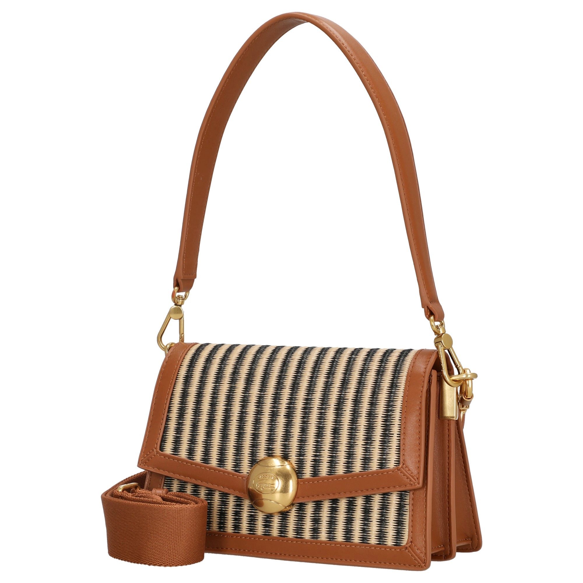 Lacoste Umhängetasche Flap Shoulder Bag - Schultertasche 22.5 cm (brown)
