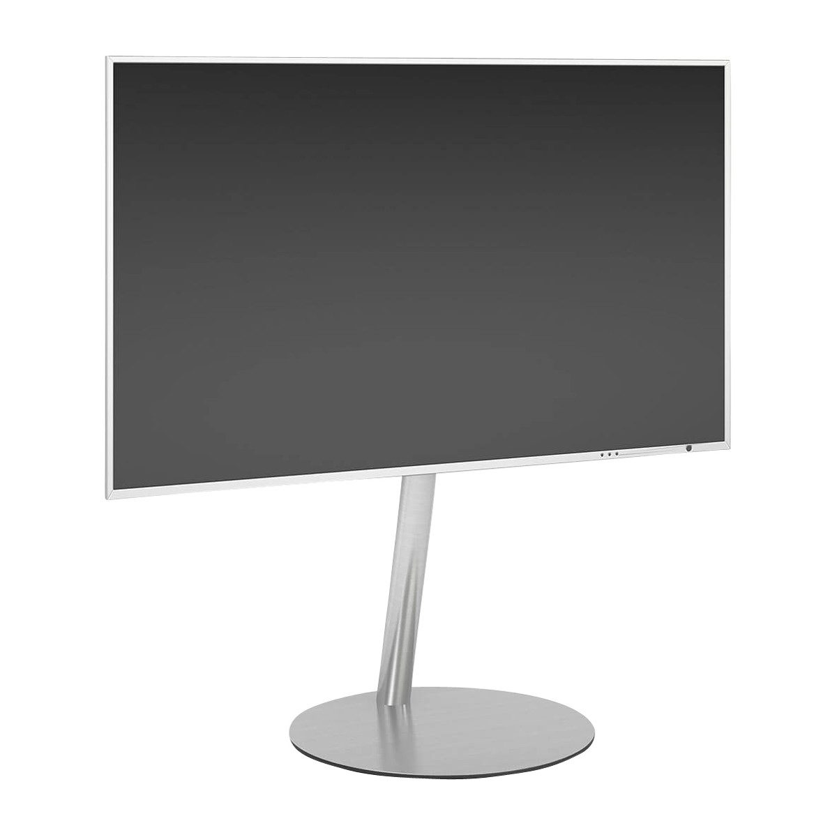 wissmann raumobjekte TV-Ständer Standfuß für Flachbildschirme, (bis 65,00 Zoll, Sockel und Säule, elegante Fernsehhalterung, Edelstahl, standsicher, Made in Germany)