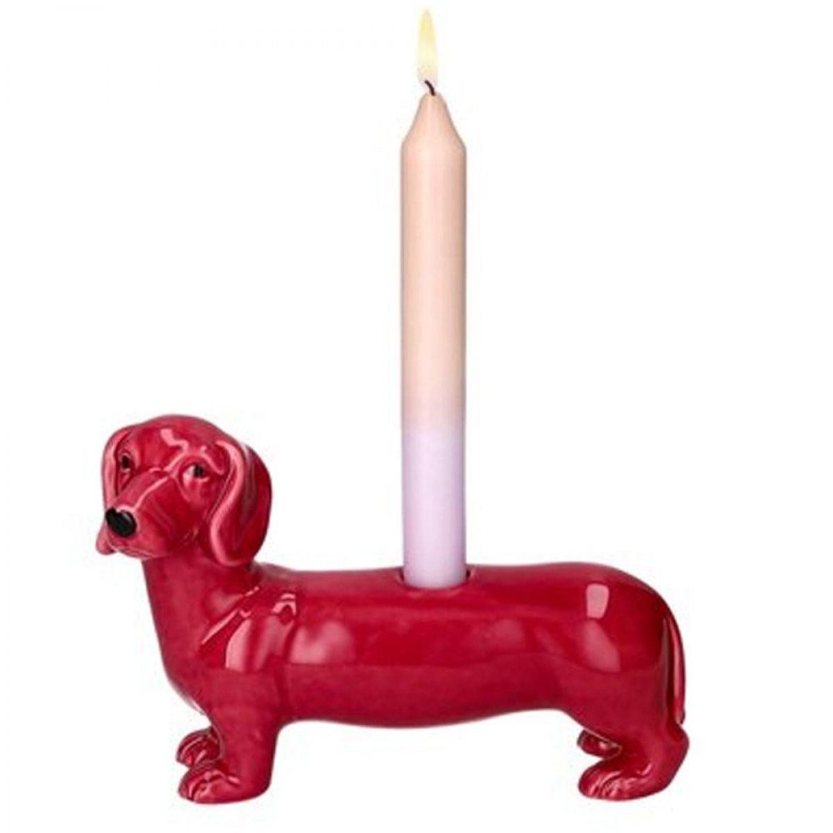 Giftcompany Kerzenhalter Kerzenleuchter Mignon Dackel Rosa günstig online kaufen