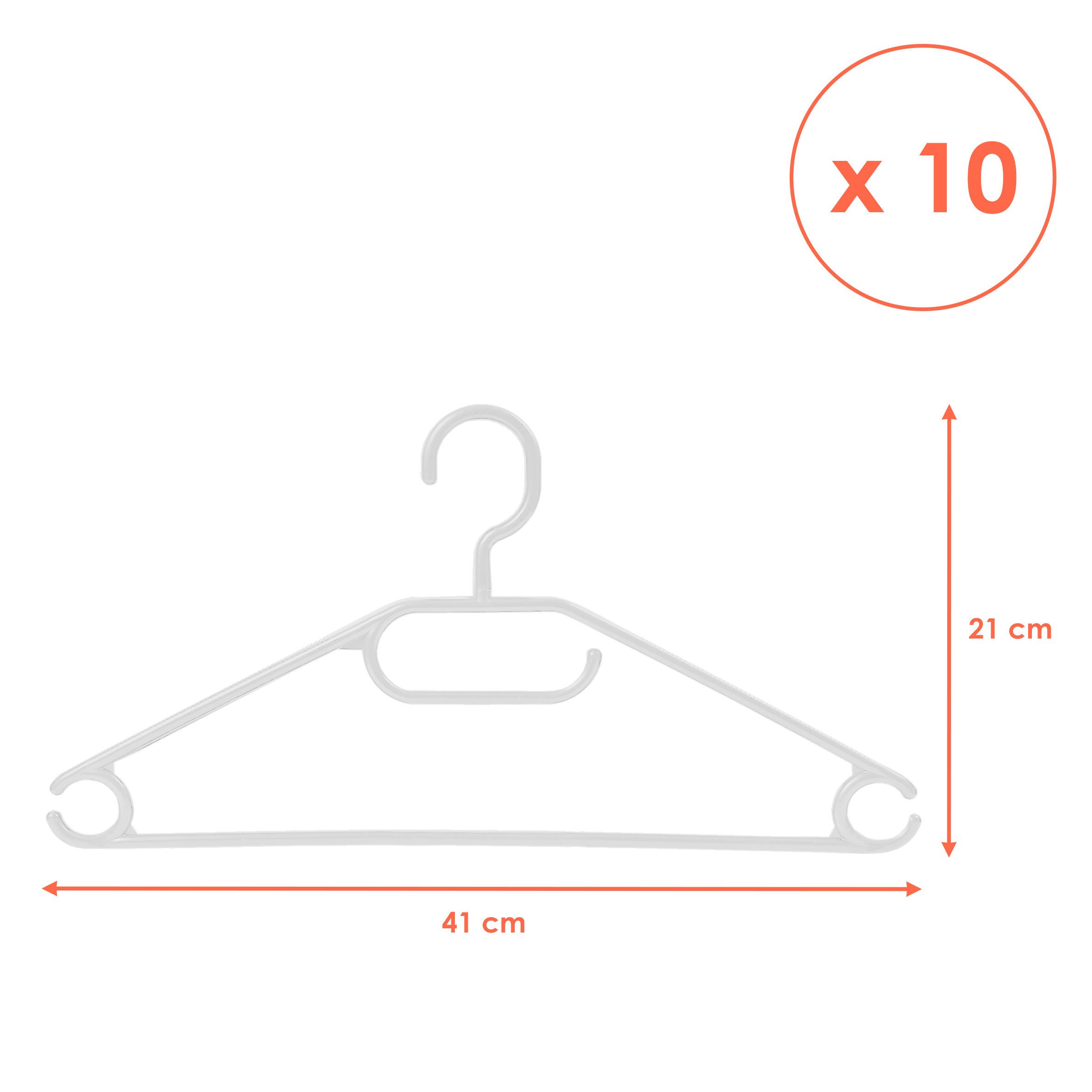 Spetebo Kleiderbügel Kunststoff Kleiderbügel mit Hosenstange - 10 Stück / w günstig online kaufen