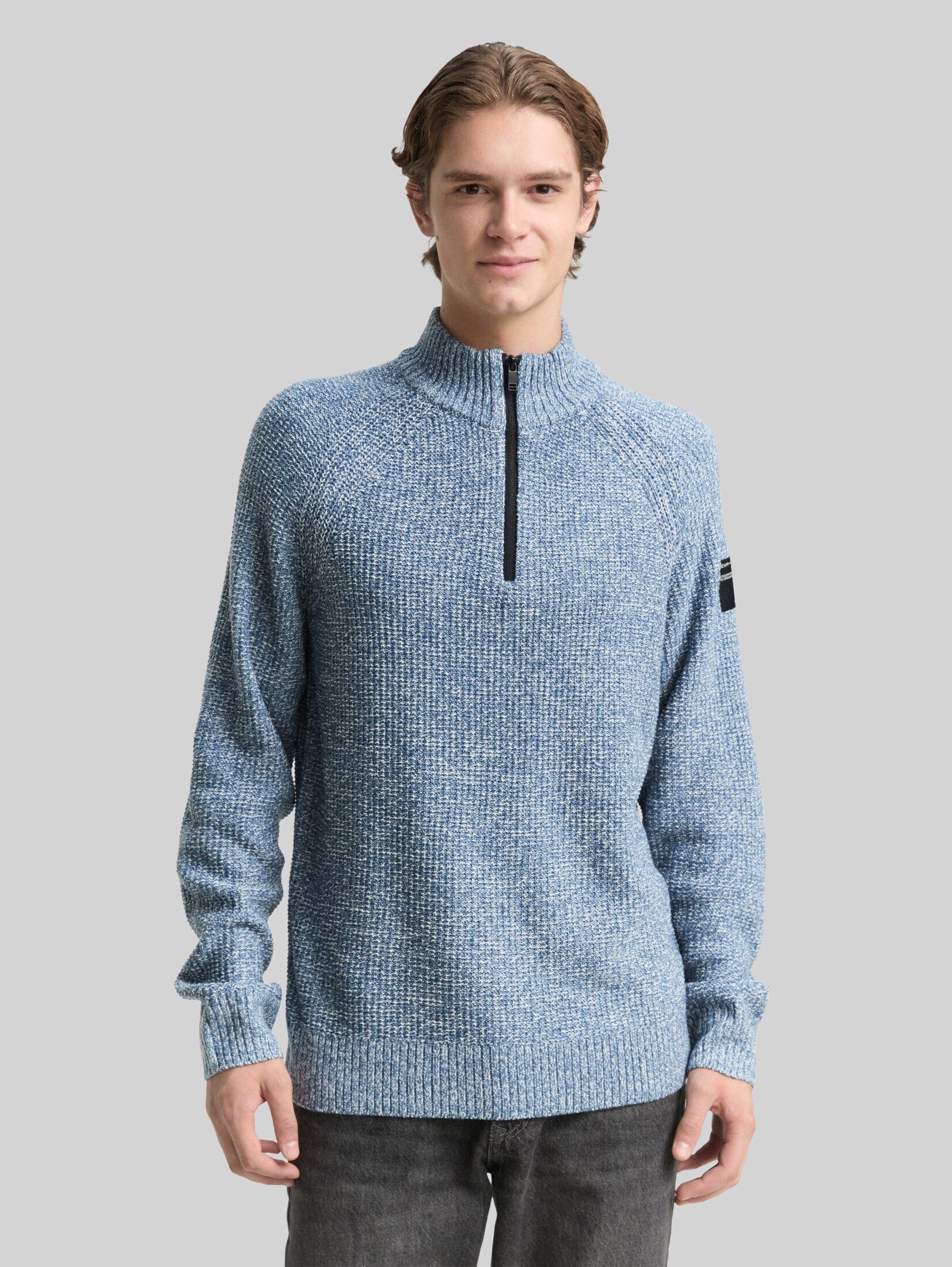 TOM TAILOR Denim Strickpullover Pullover & Strickjacken Troyer Strickpullover
