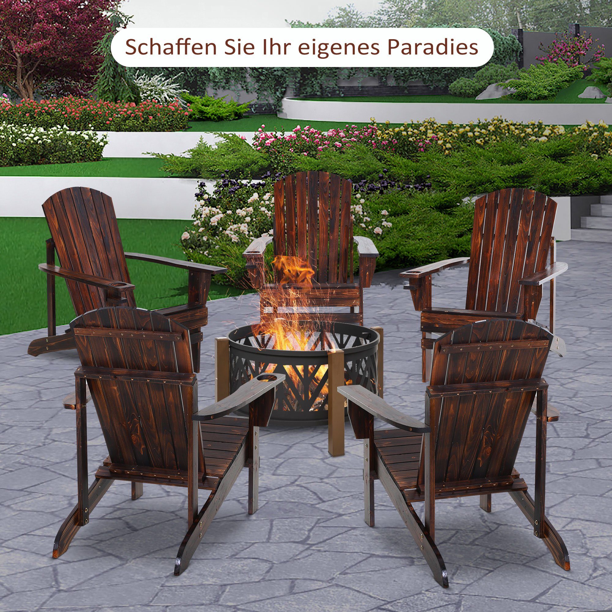 braun Outsunny | braun Gartenstuhl