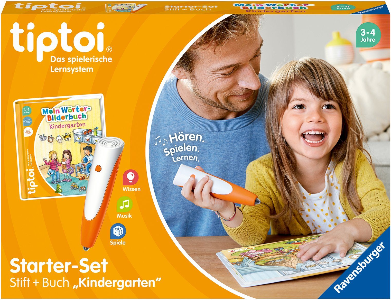 Ravensburger Spiel, tiptoi® Starter-Set: Stift und Wörter-Bilderbuch Kindergarten, Made in Europe, FSC® - schützt Wald - weltweit