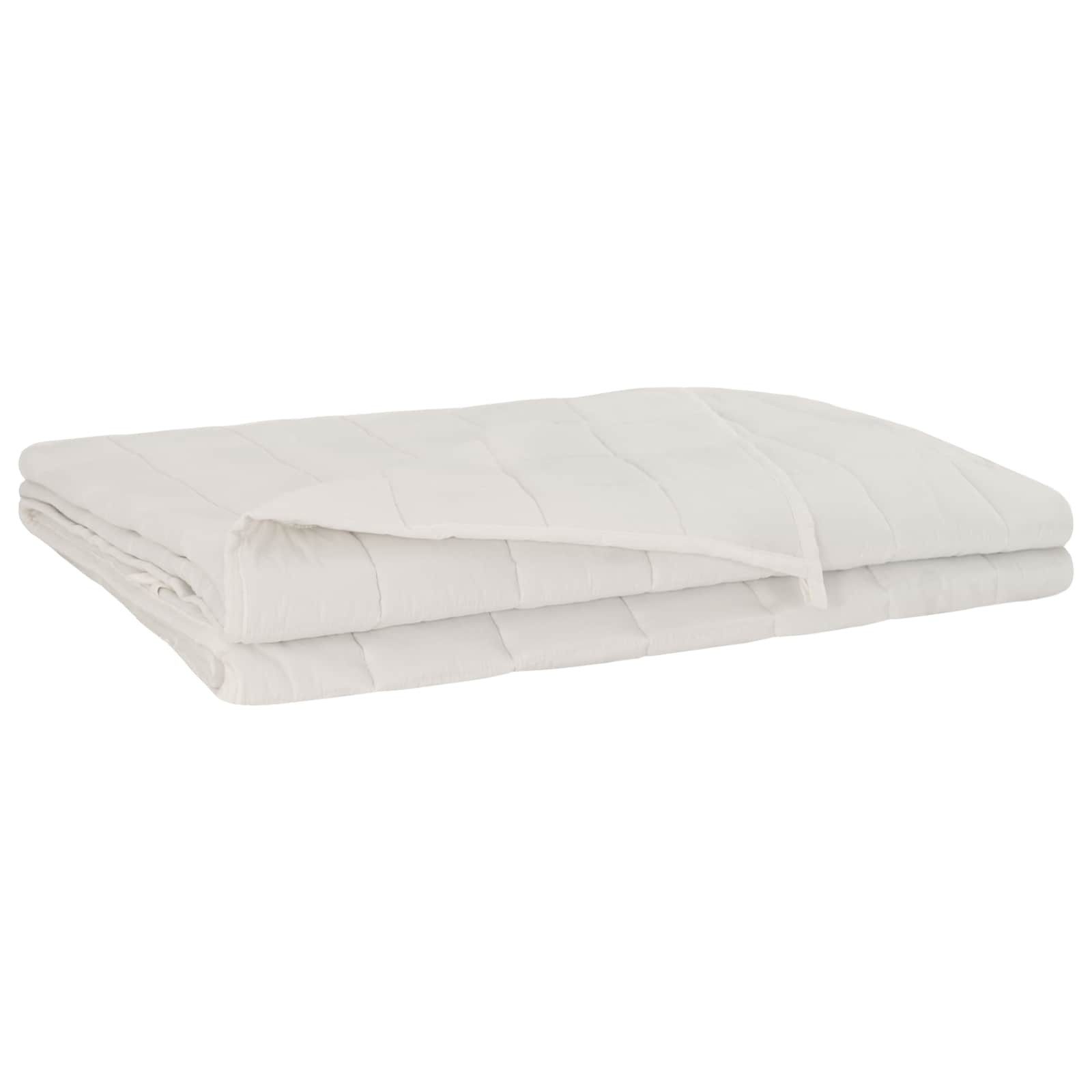 vidaXL Bettüberwurf Gewichtsdecke Weiß 138 x 200 cm 6 kg 100% Baumwolle 205T