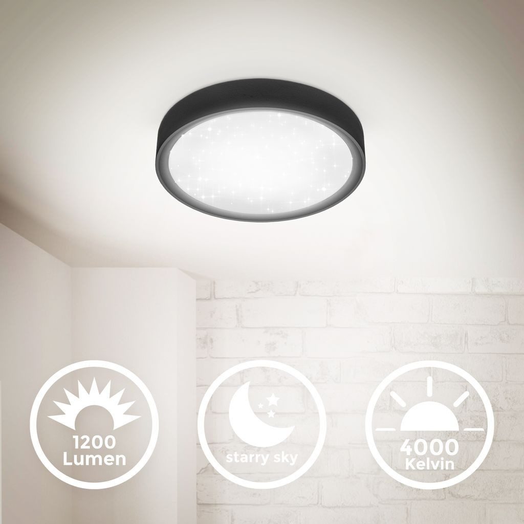 B.K.Licht Deckenleuchte BKL1436, LED fest integriert, 4000K - Neutralweiß